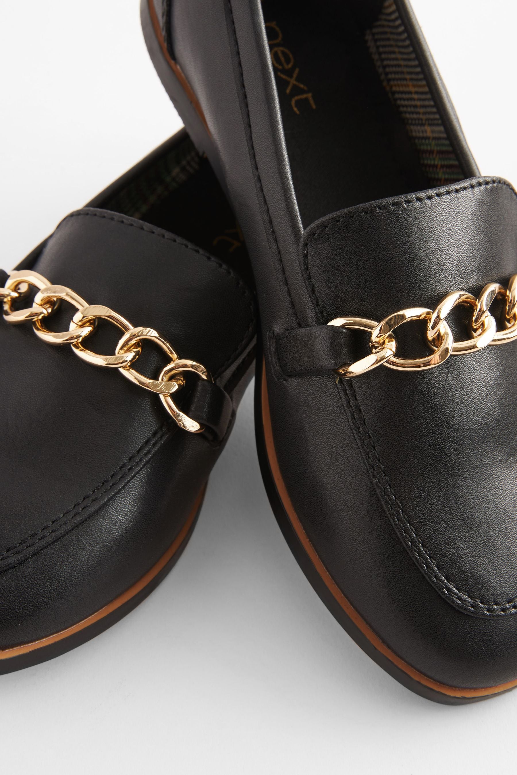 Black Chain Loafers