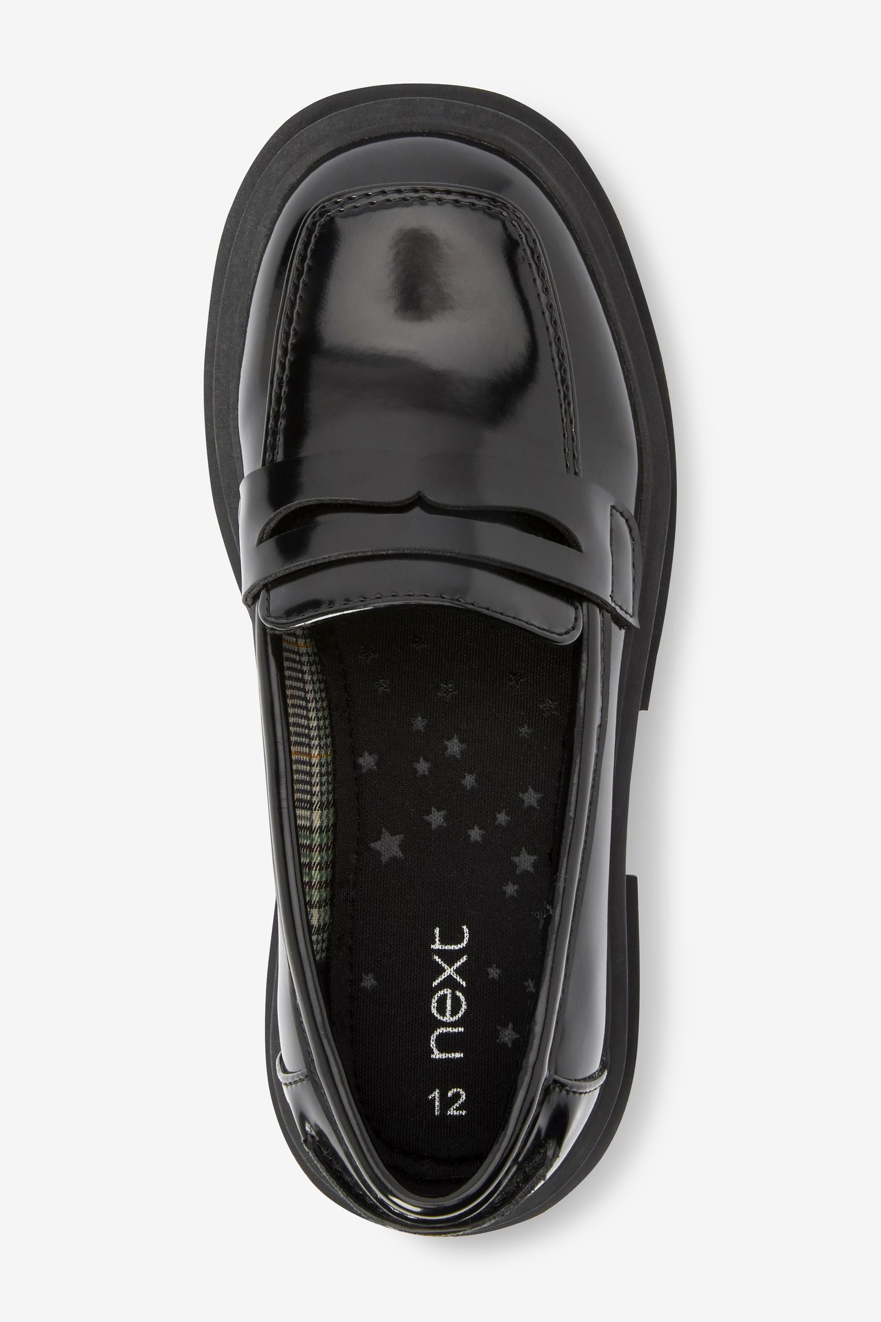 Black Chunky School Loafers