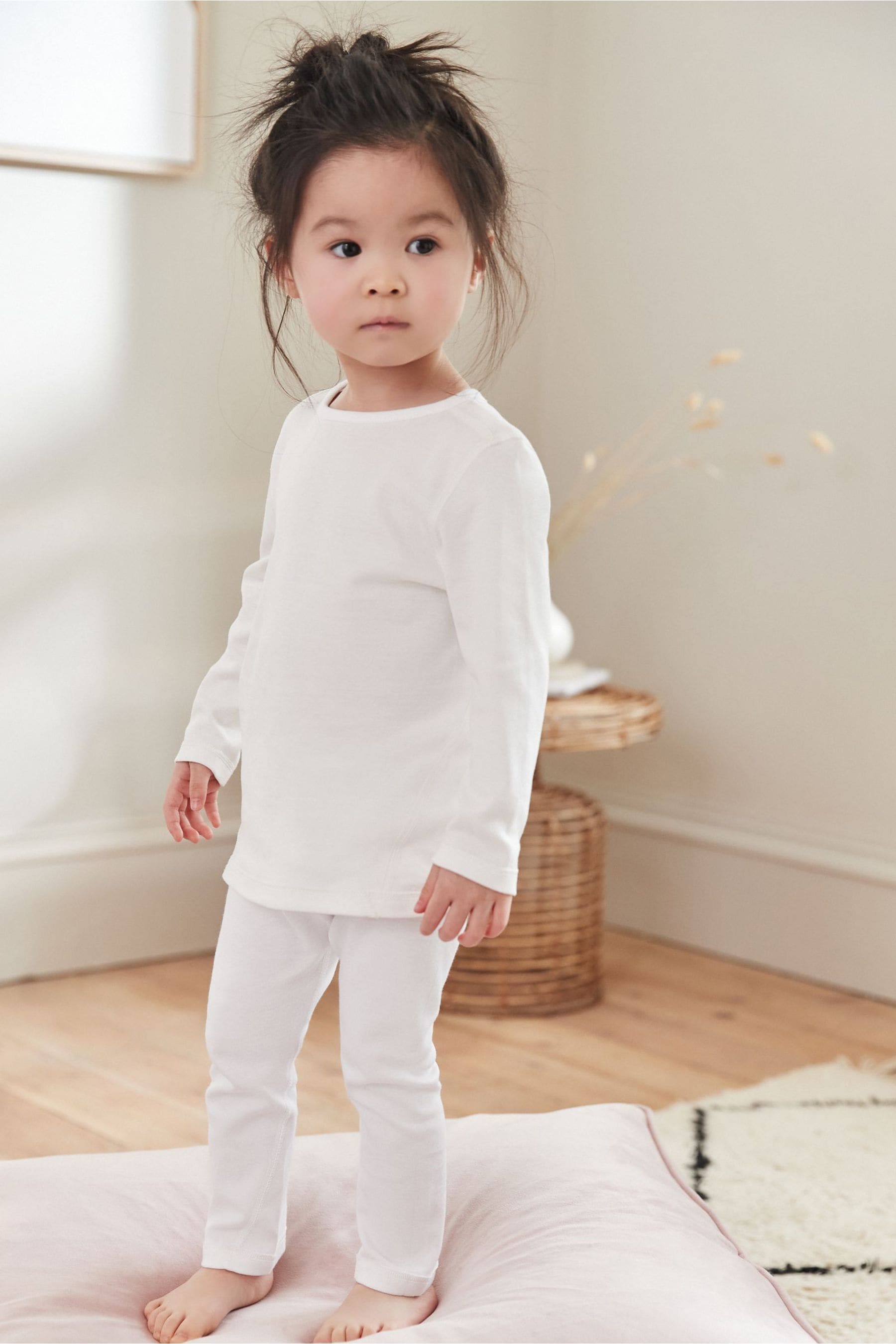 White 2 Pack Kind To Skin Leggings (9mths-12yrs)