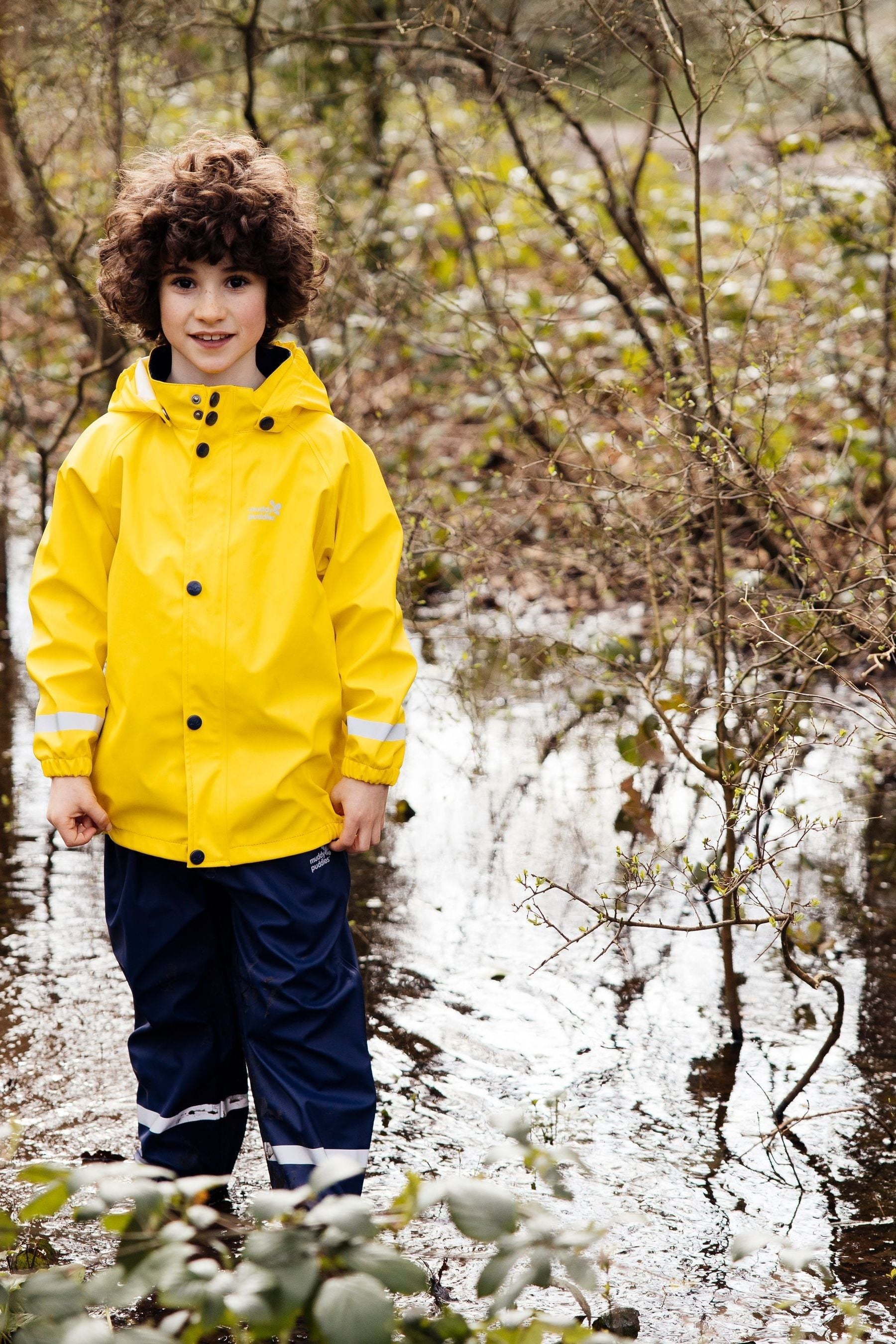 Muddy Puddles Yellow Recycled Rainy Day Waterproof Jacket