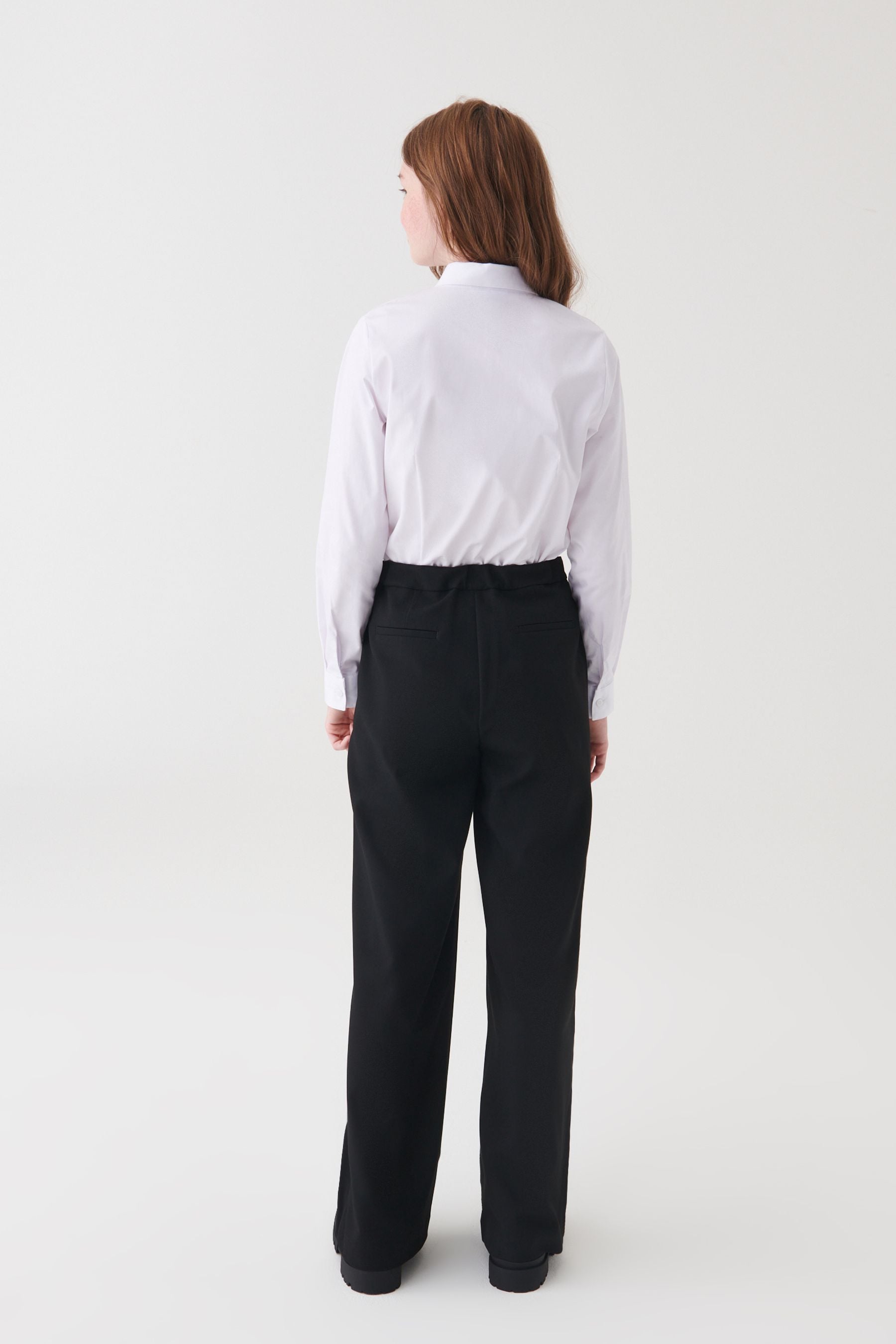 Black Regular Length Senior Wide Leg School Trousers (9-18yrs)