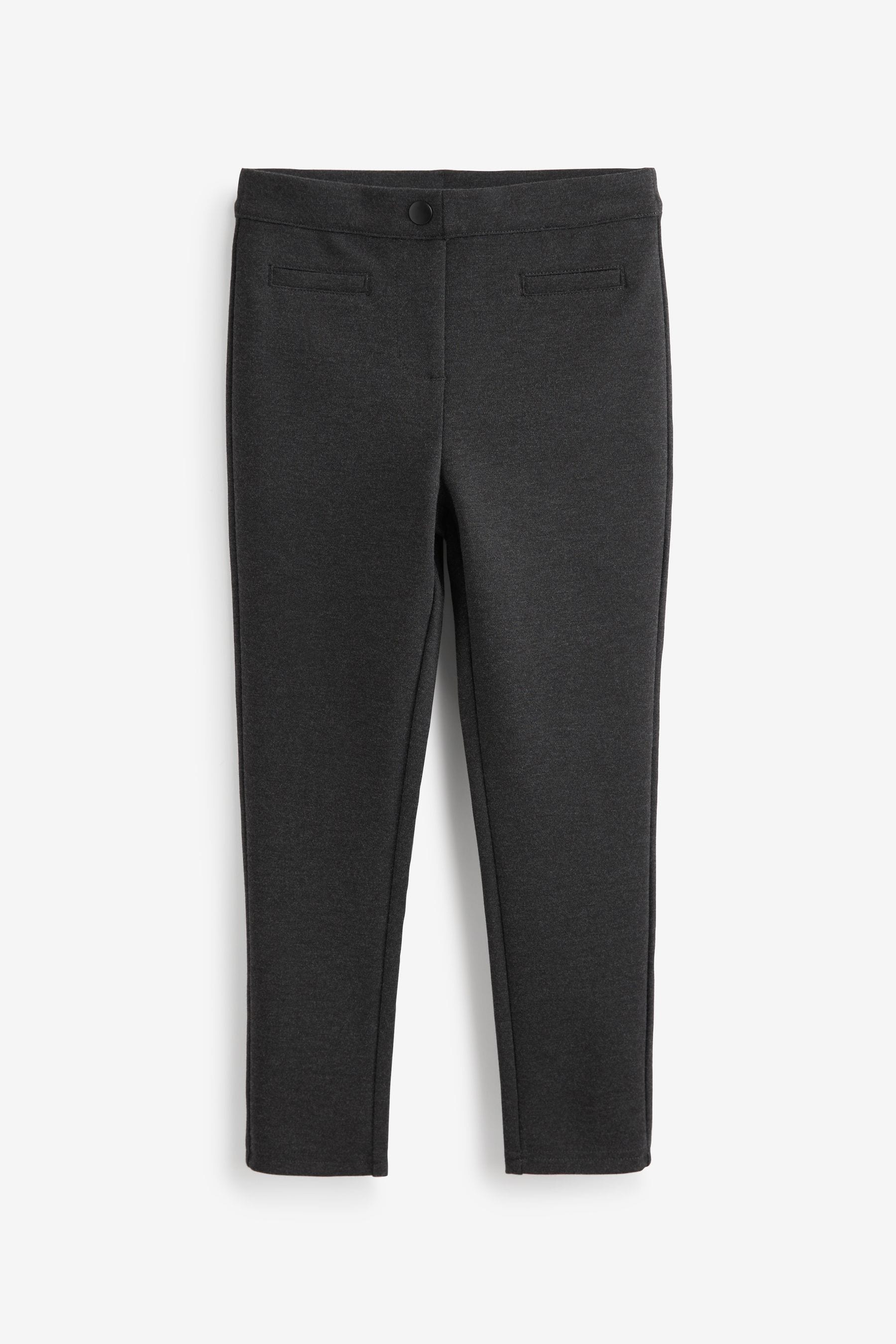 Grey Jersey Stretch Pull-On Skinny School Trousers (3-16yrs)