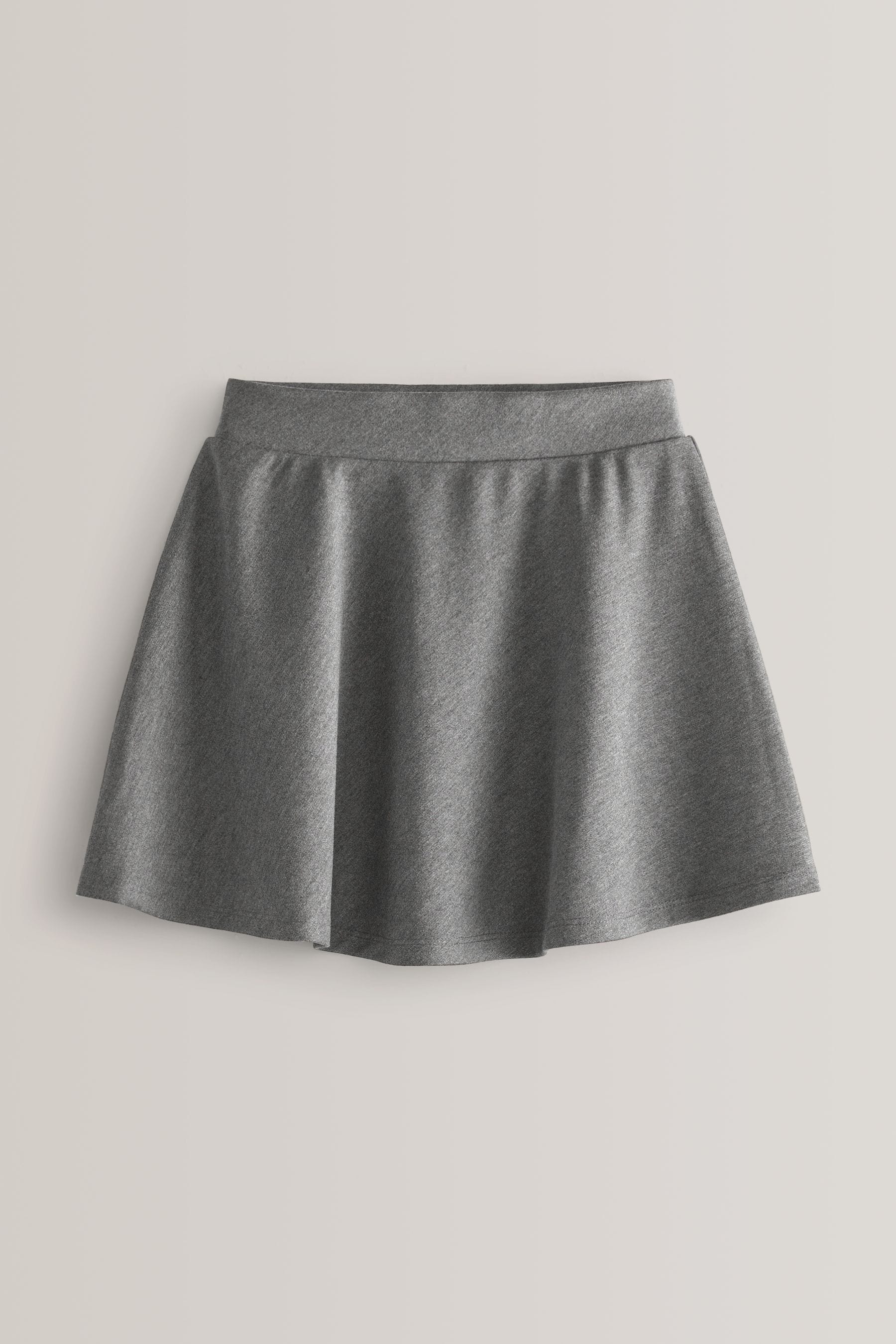 Grey 2 Pack Jersey Stretch Pull-On Waist School Skater Skirts (3-17yrs)