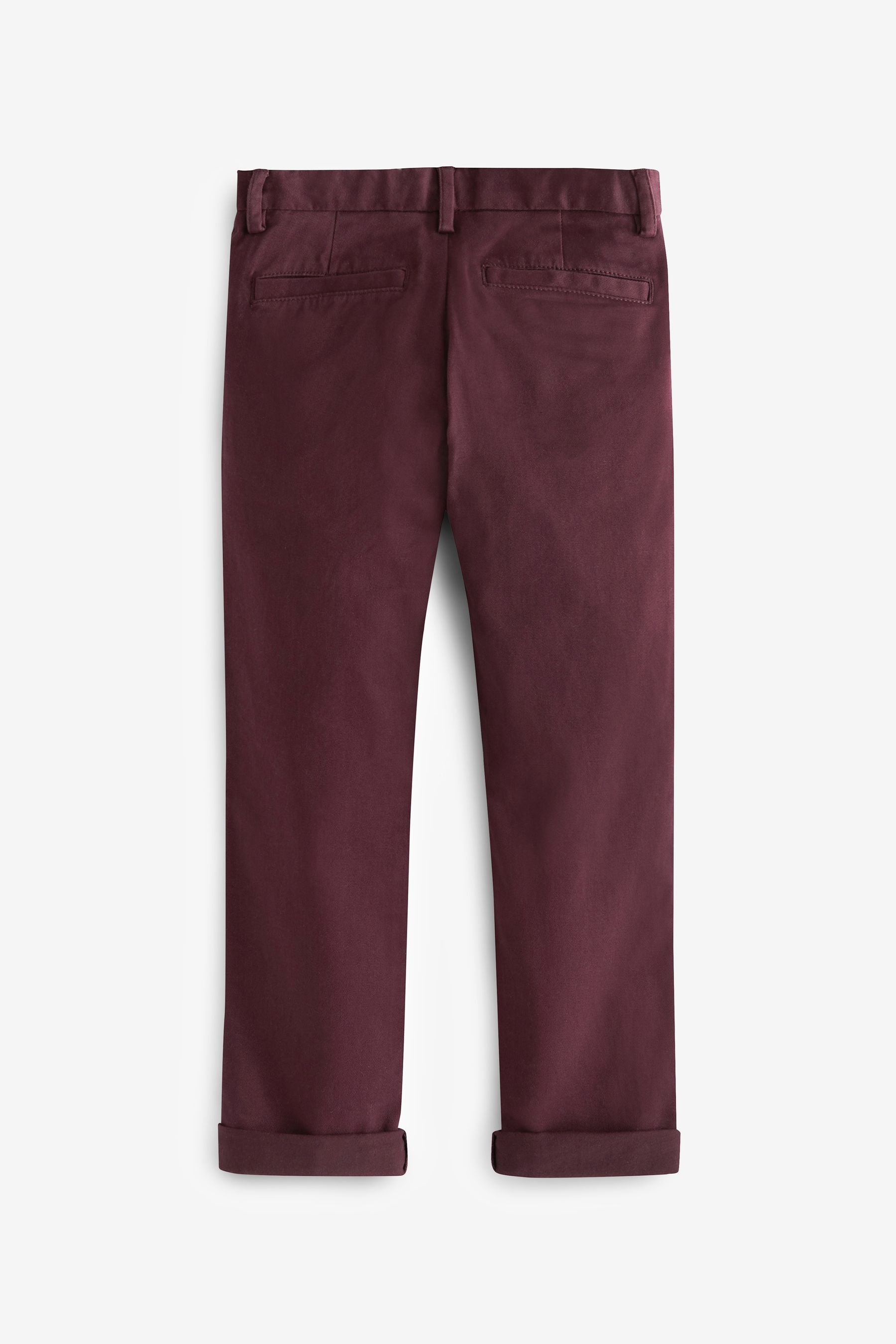 Burgundy Red Regular Fit Stretch Chino Trousers (3-17yrs)