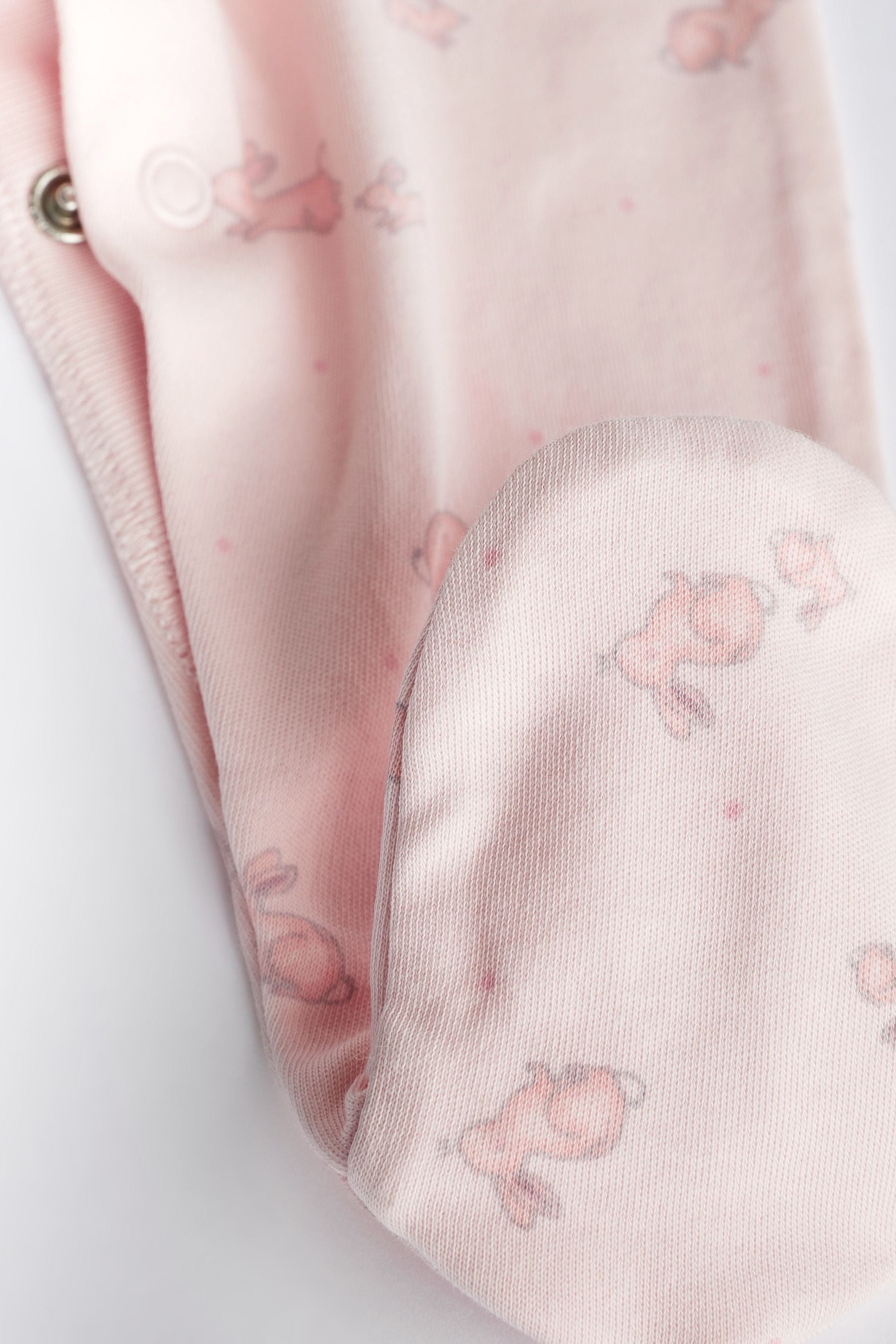 Pale Pink Floral 7 Pack Baby Sleepsuits (0-2yrs)