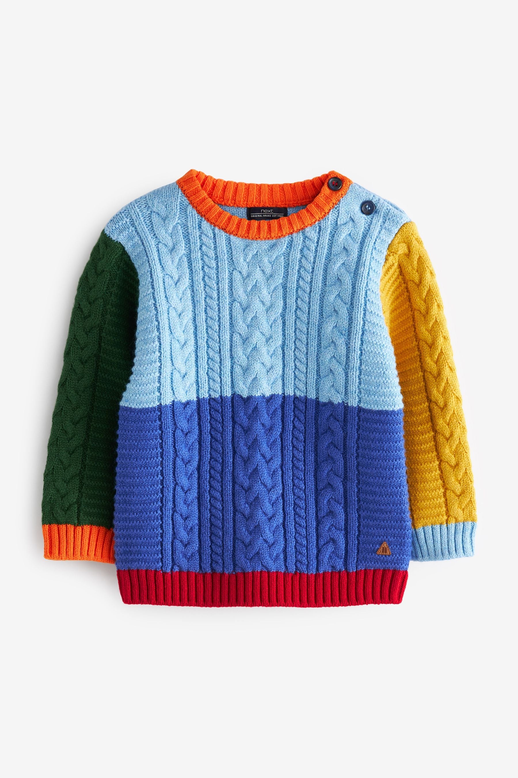 Multi Cable Crew Jumper (3mths-7yrs)-<span style="color: #ff2a00;">Fawry</span>