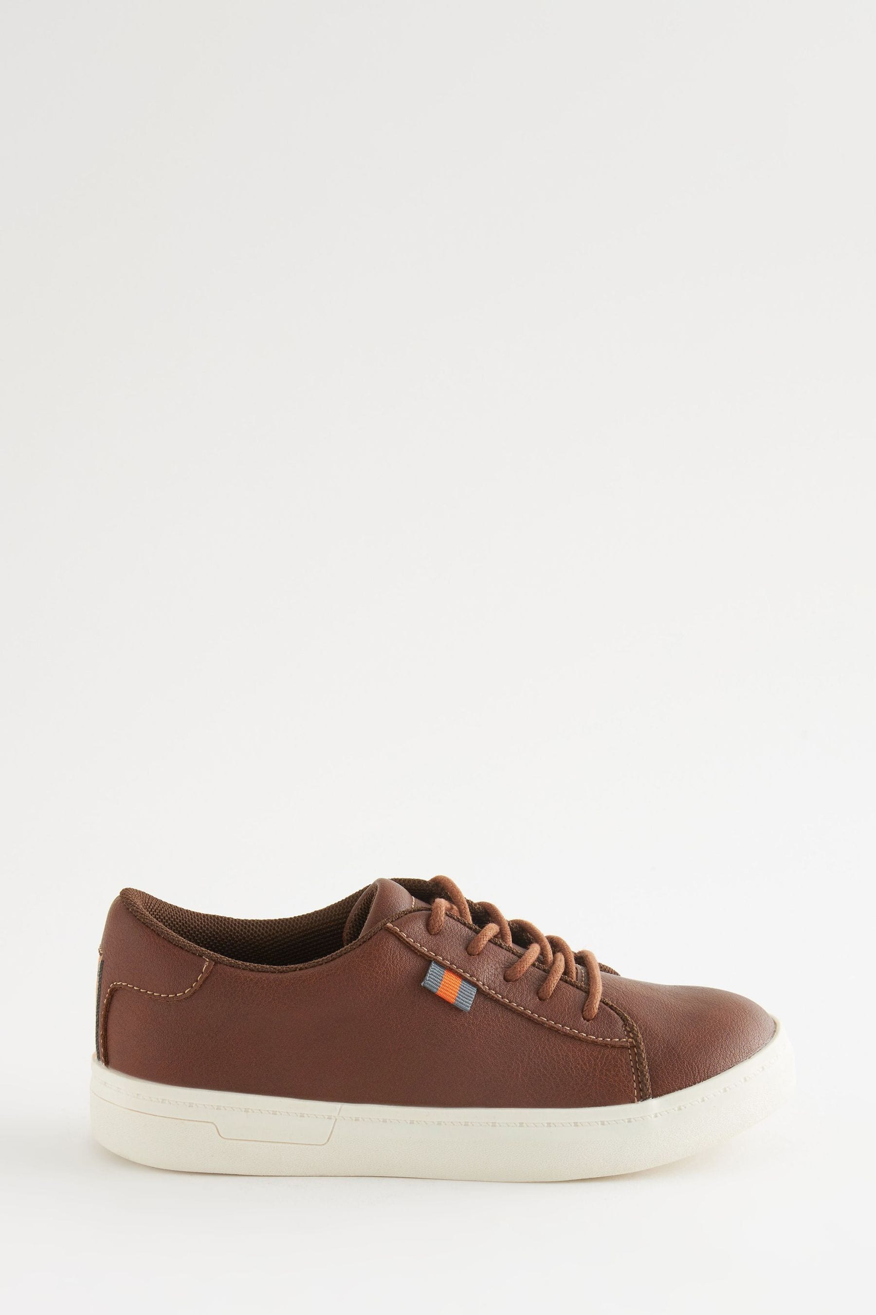 Tan Brown Smart Lace-Up Shoes