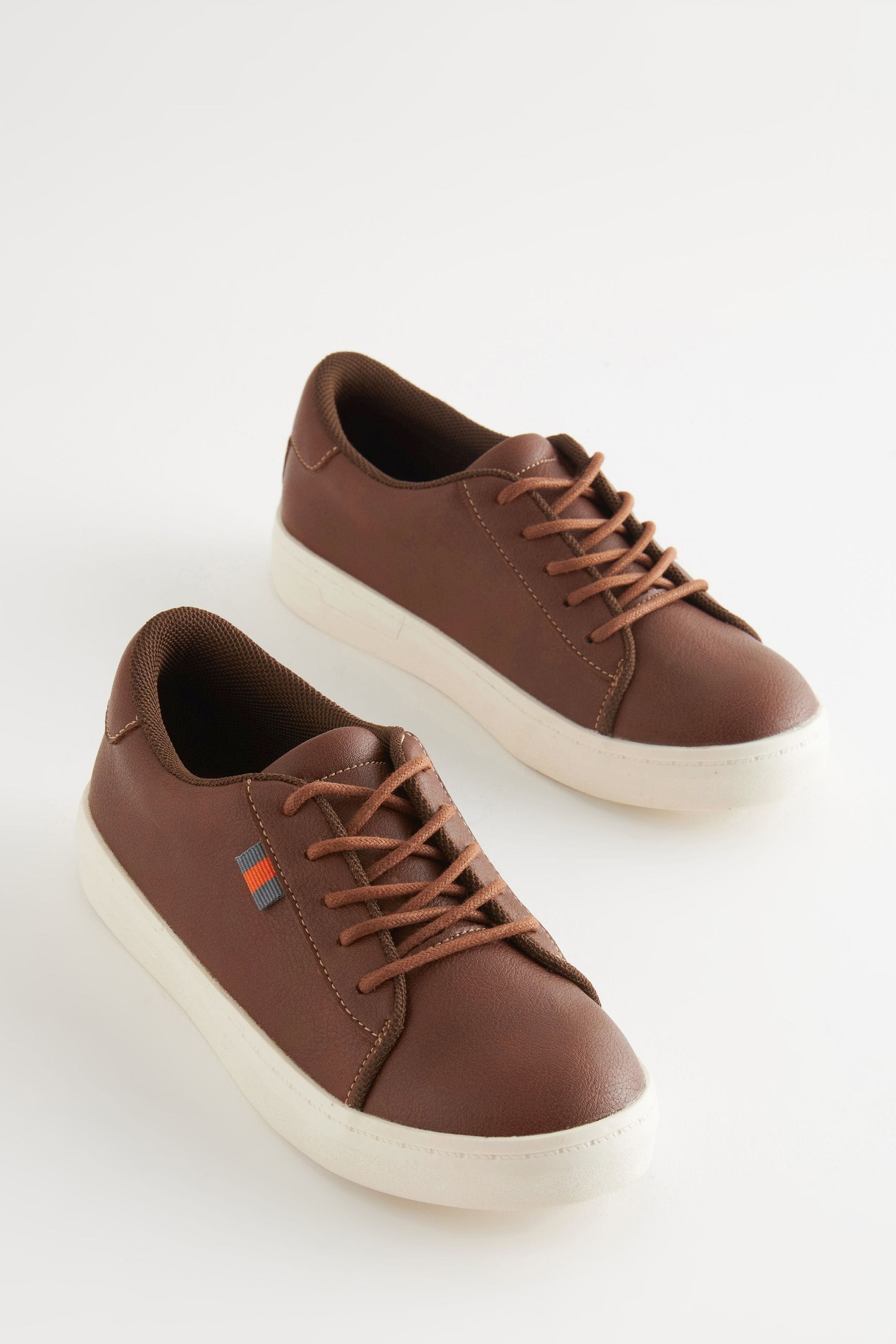 Tan Brown Smart Lace-Up Shoes