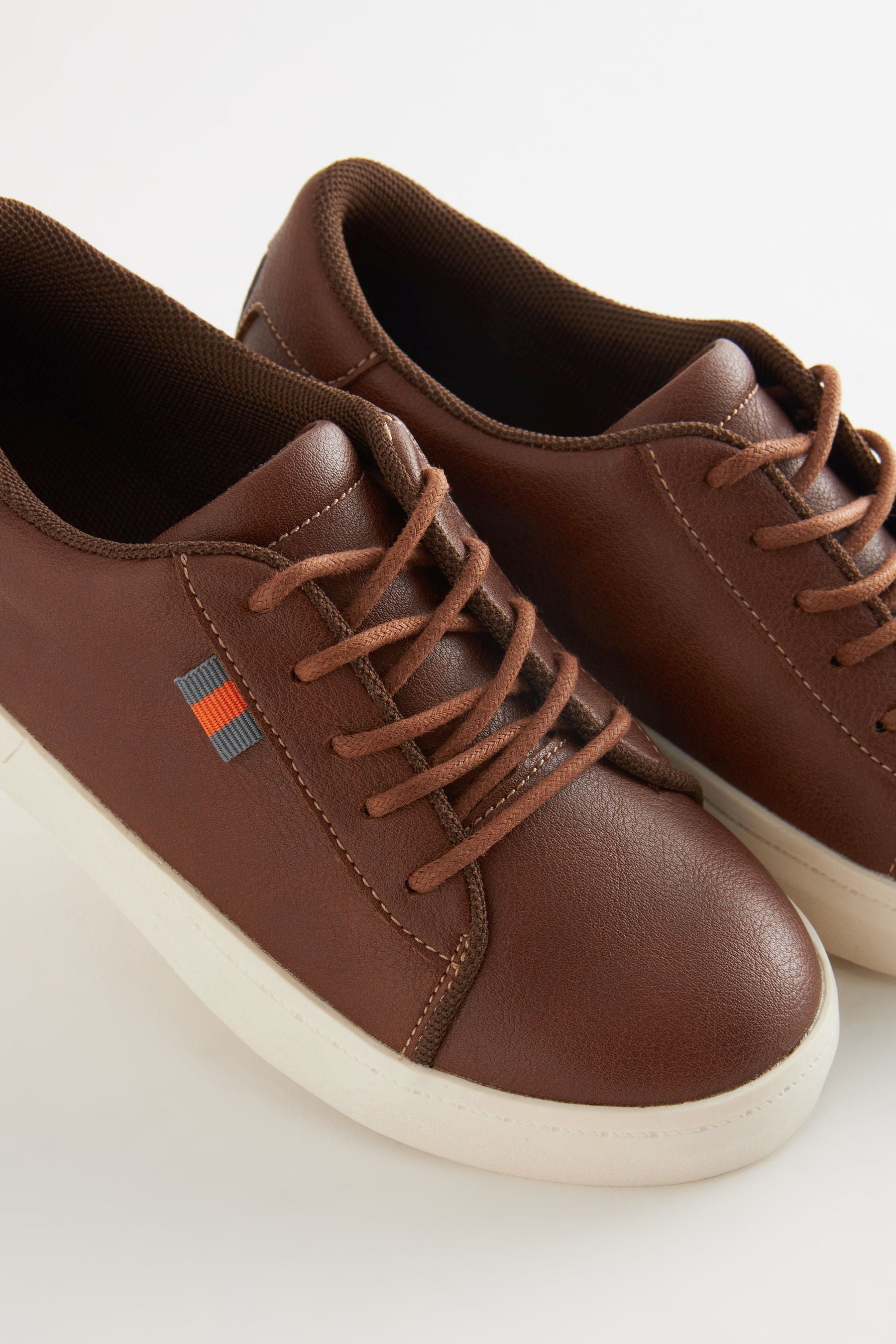 Tan Brown Smart Lace-Up Shoes