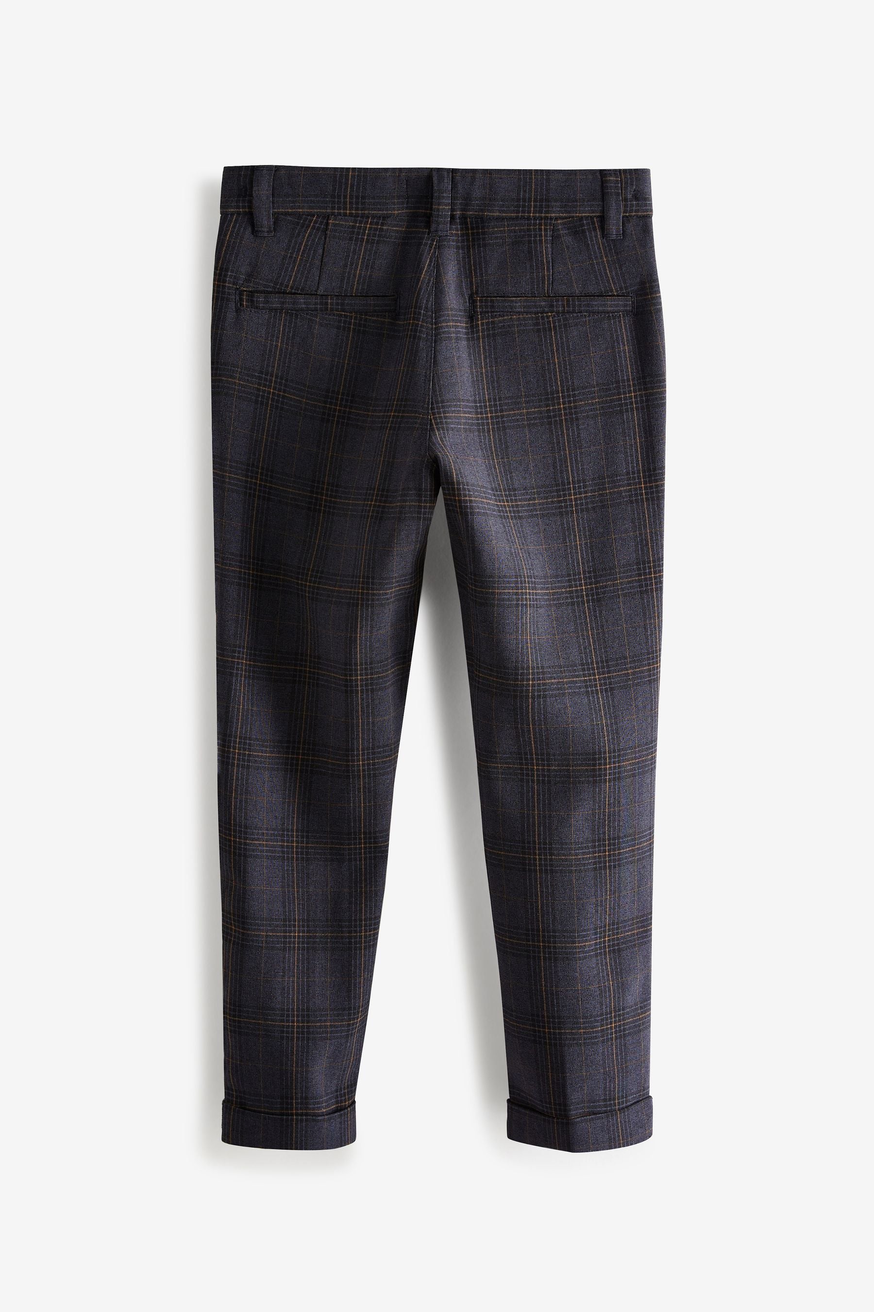 Navy/Blue Smart Check Trousers (12mths-16yrs)