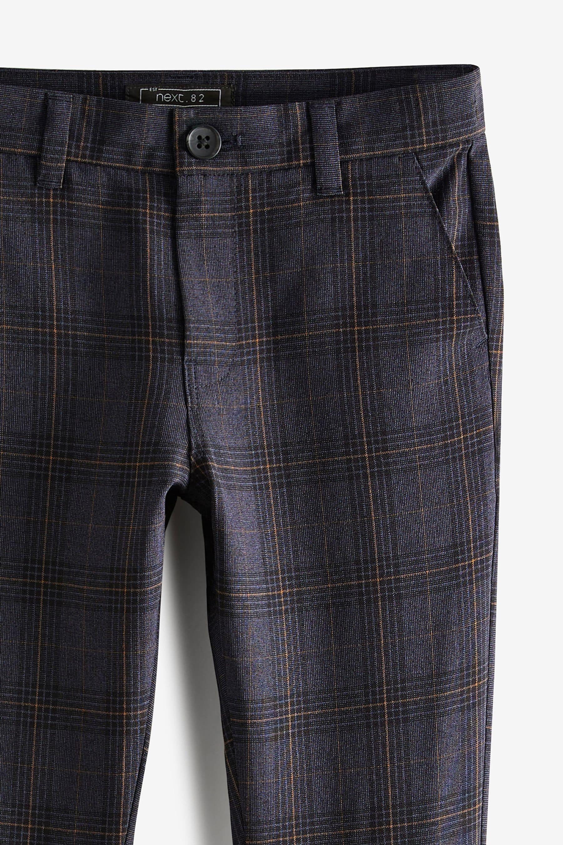 Navy/Blue Smart Check Trousers (12mths-16yrs)