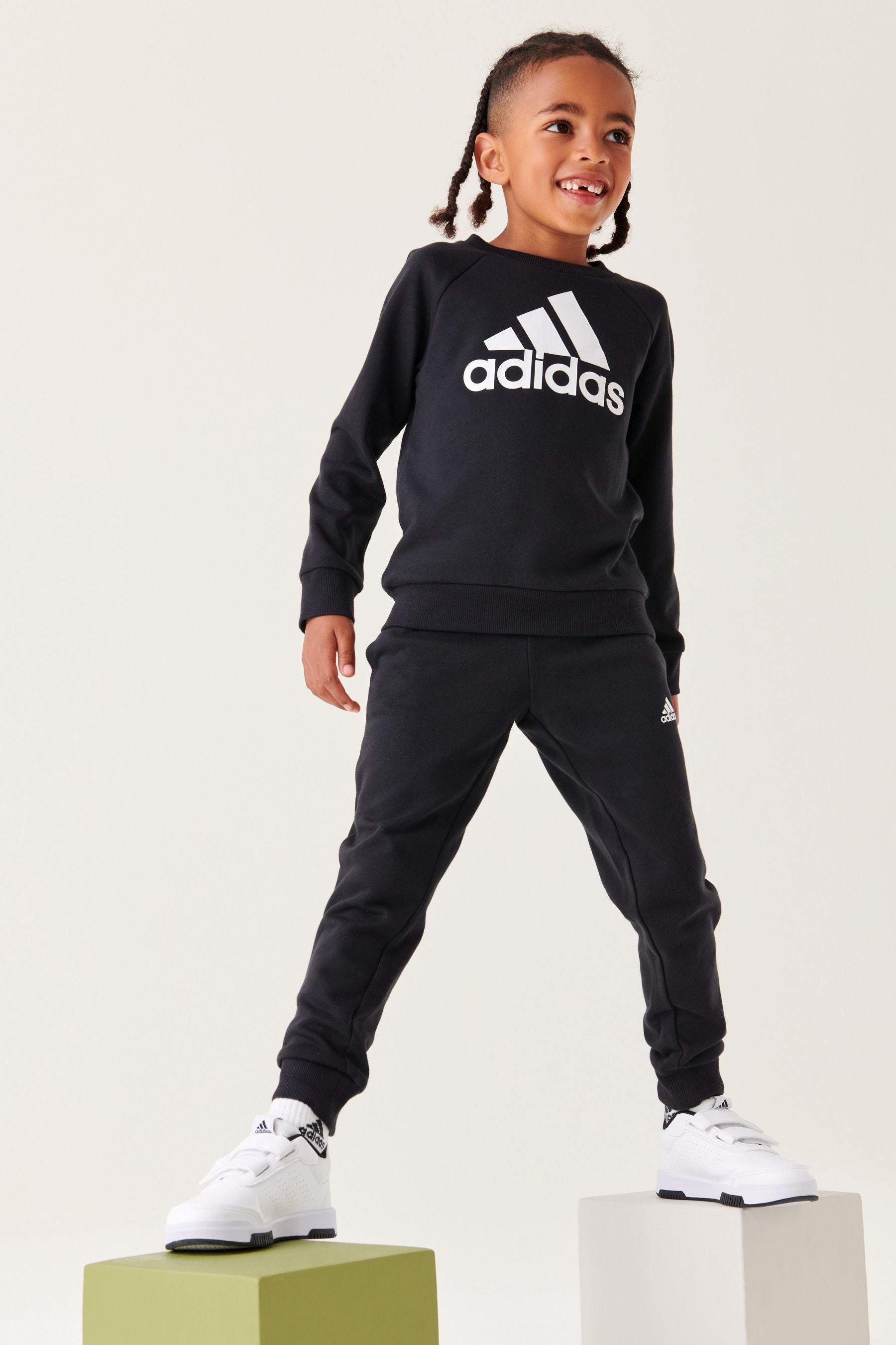 Black adidas Kids Essentials Logo Joggers Set