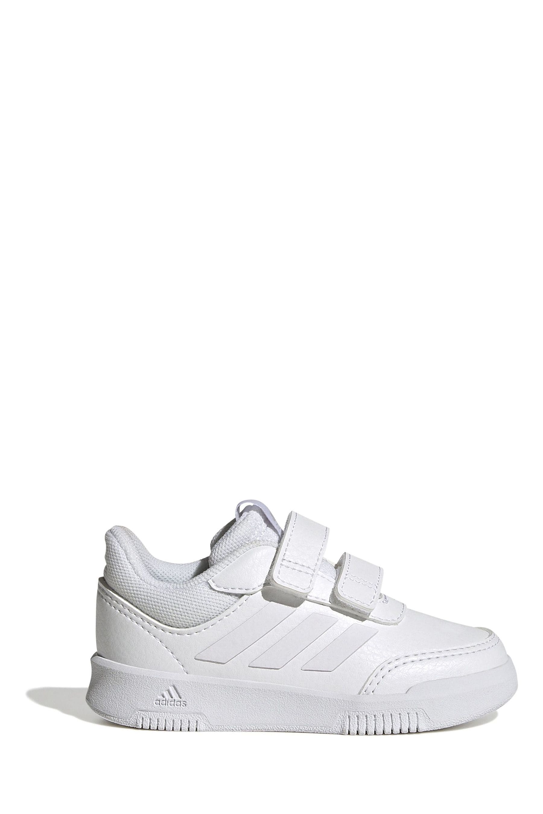 White adidas Tensaur Hook and Loop Shoes