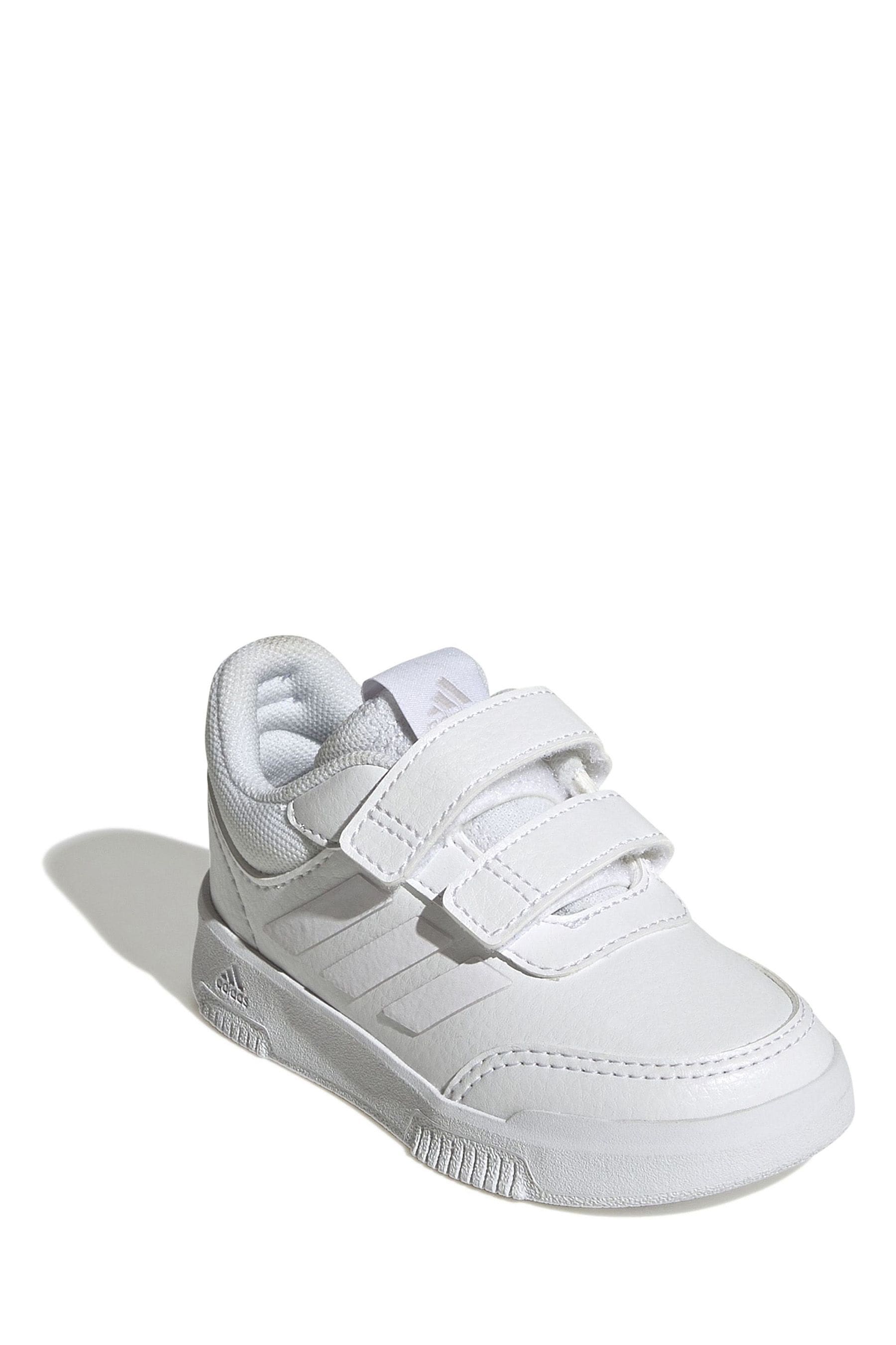 White adidas Tensaur Hook and Loop Shoes