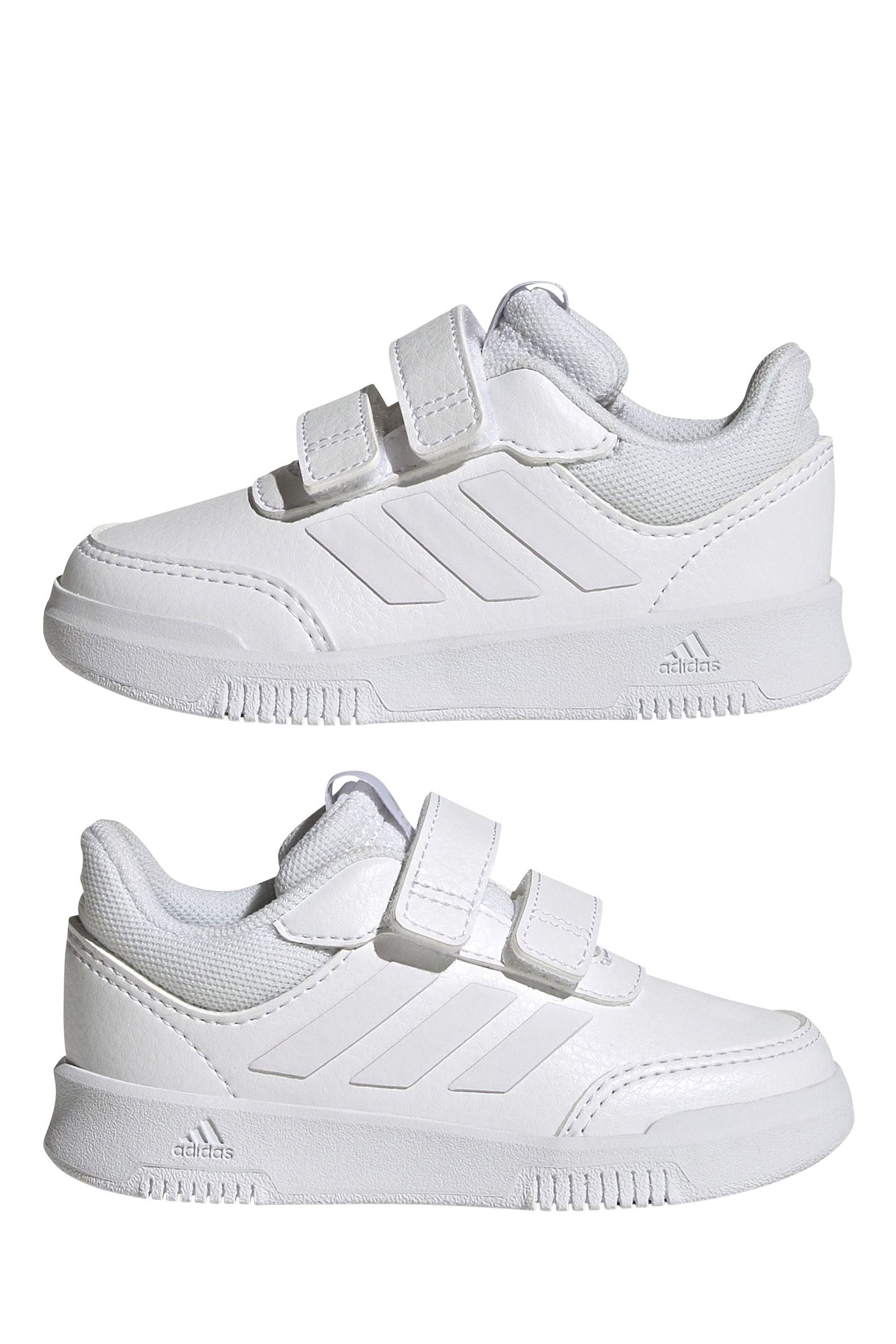 White adidas Tensaur Hook and Loop Shoes