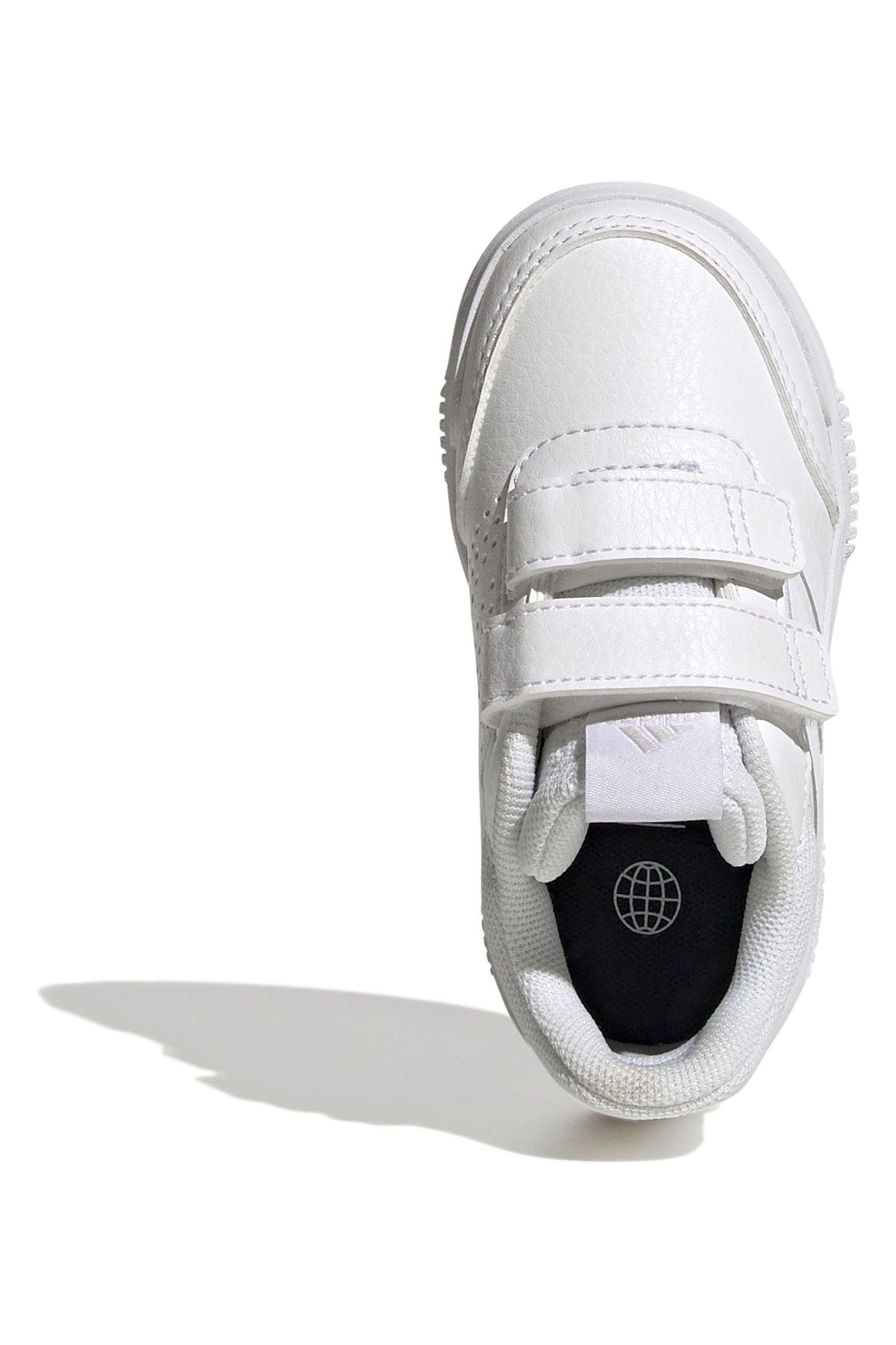 White adidas Tensaur Hook and Loop Shoes