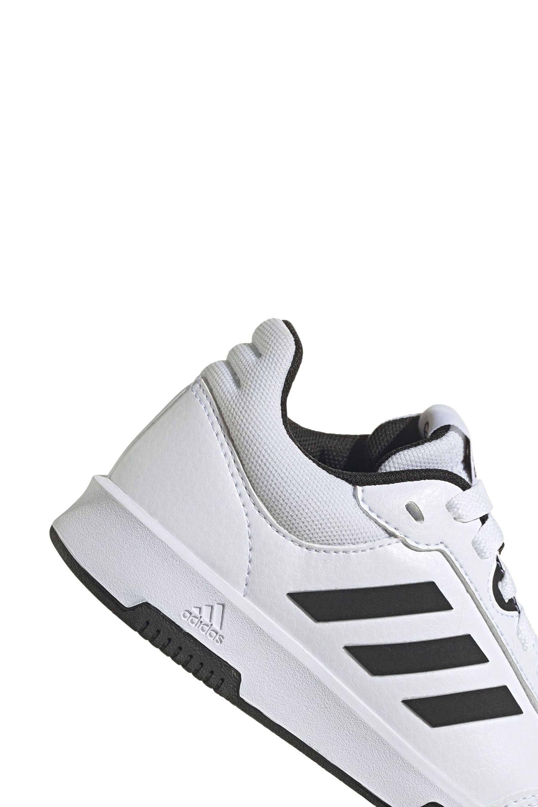 adidas White/Black Tensaur Sport Lace Up Trainers