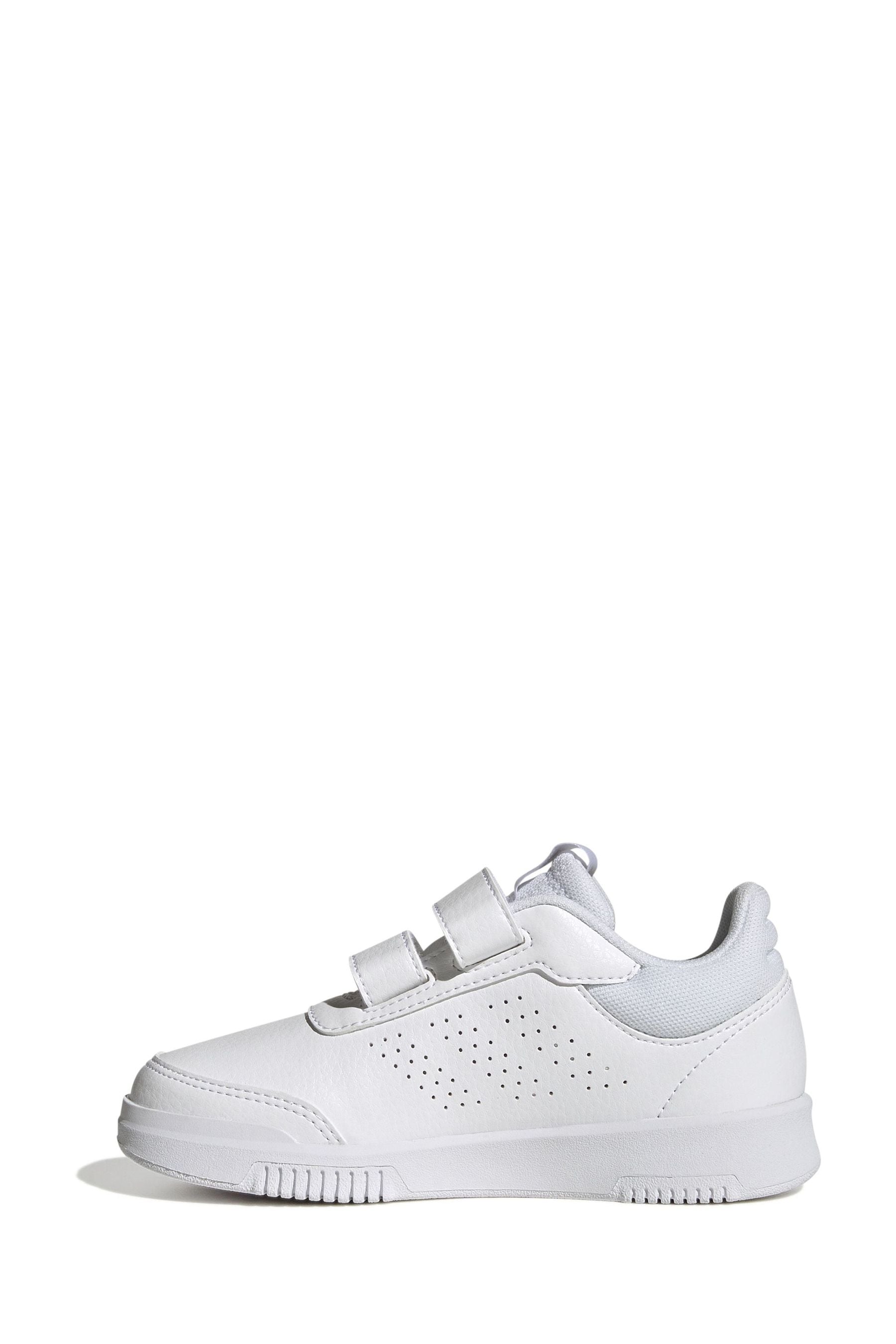 White adidas Tensaur Hook and Loop Shoes