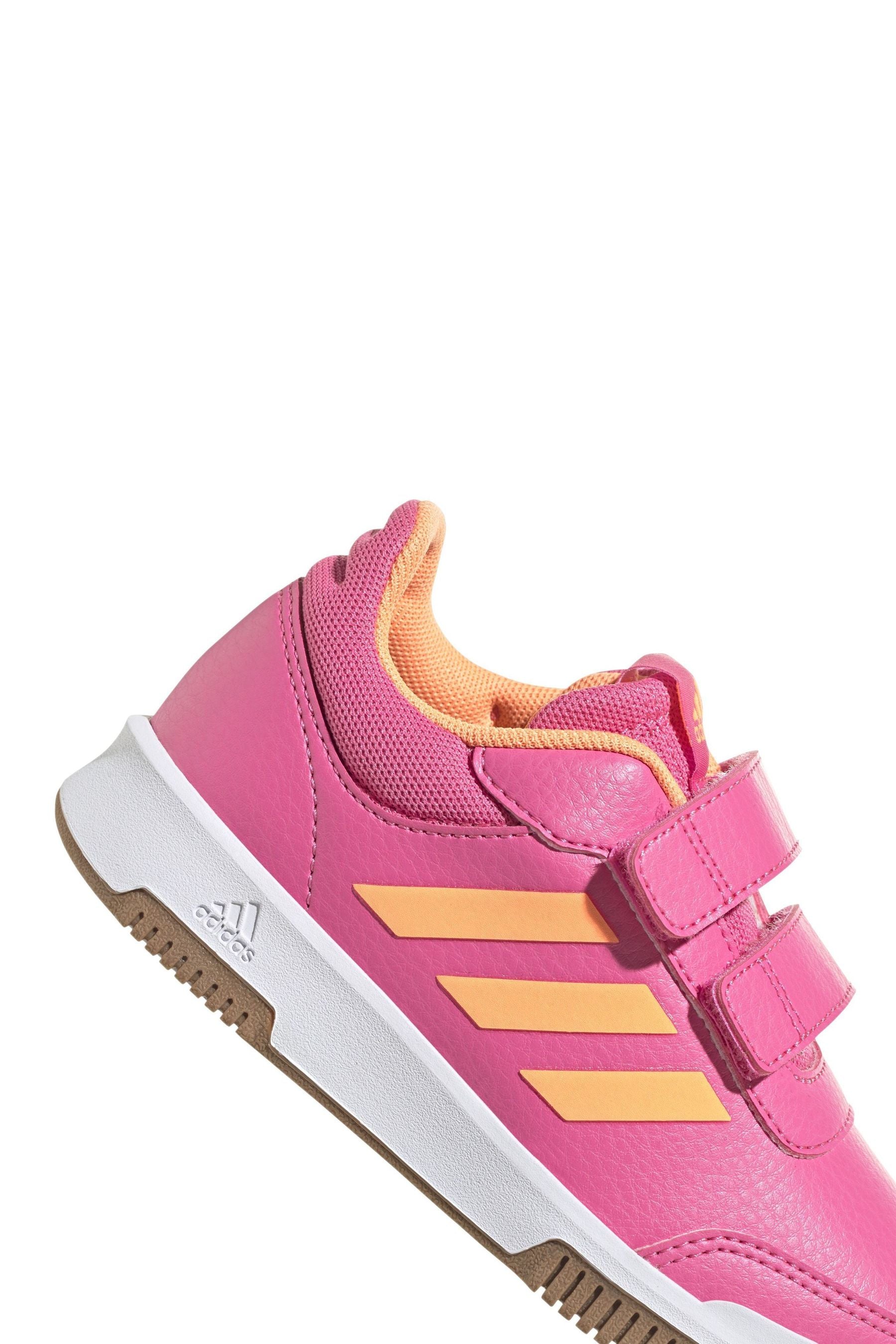 Pink/Orange adidas Kids Sportswear Tensaur Hook And Loop Trainers