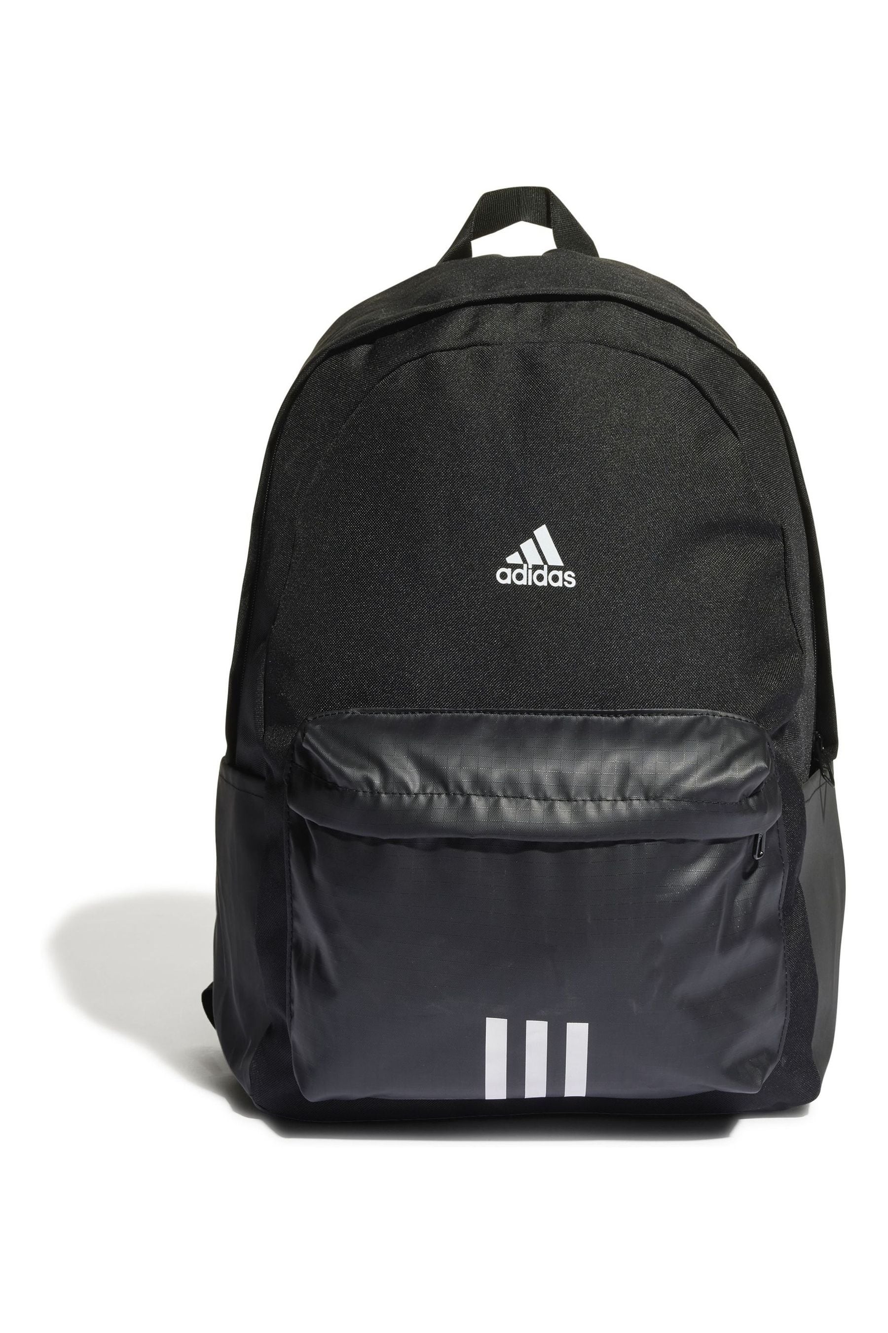 adidas Black Adult Classic Badge of Sport 3-Stripes Backpack