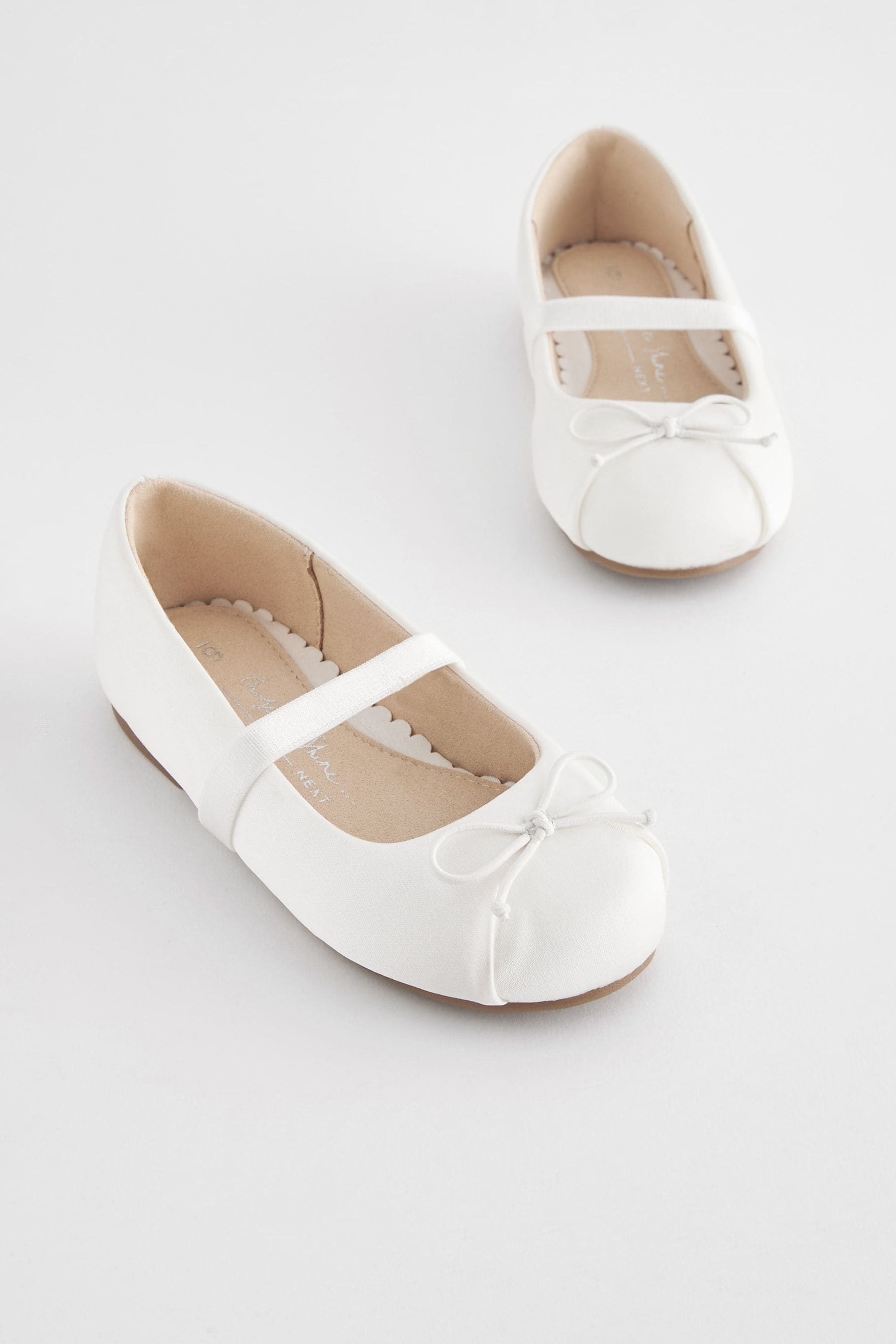 White Stain Resistant Satin Ballet Occasion Shoes