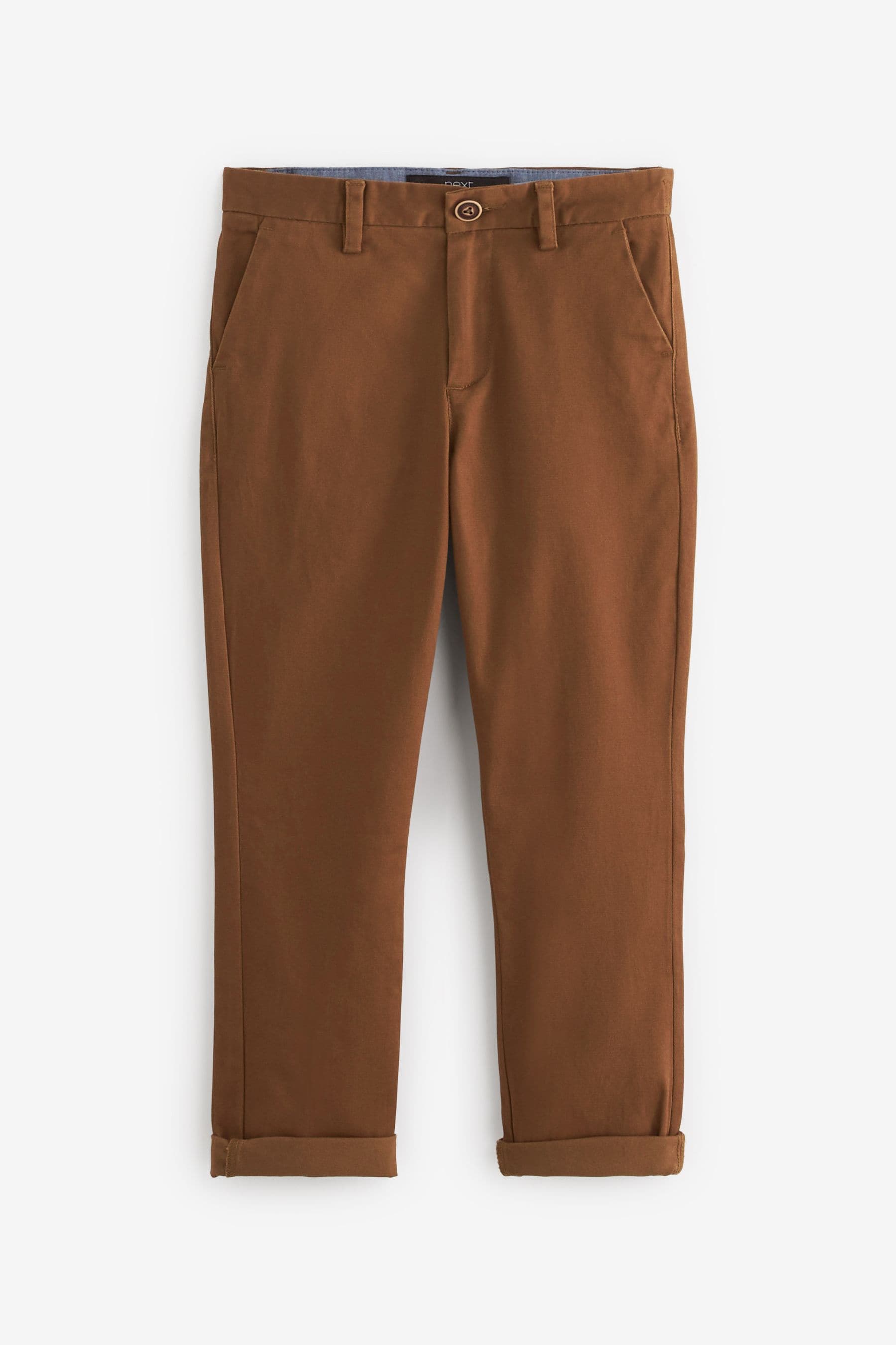 Ginger/Tan Brown Regular Fit Stretch Chino Trousers (3-17yrs)