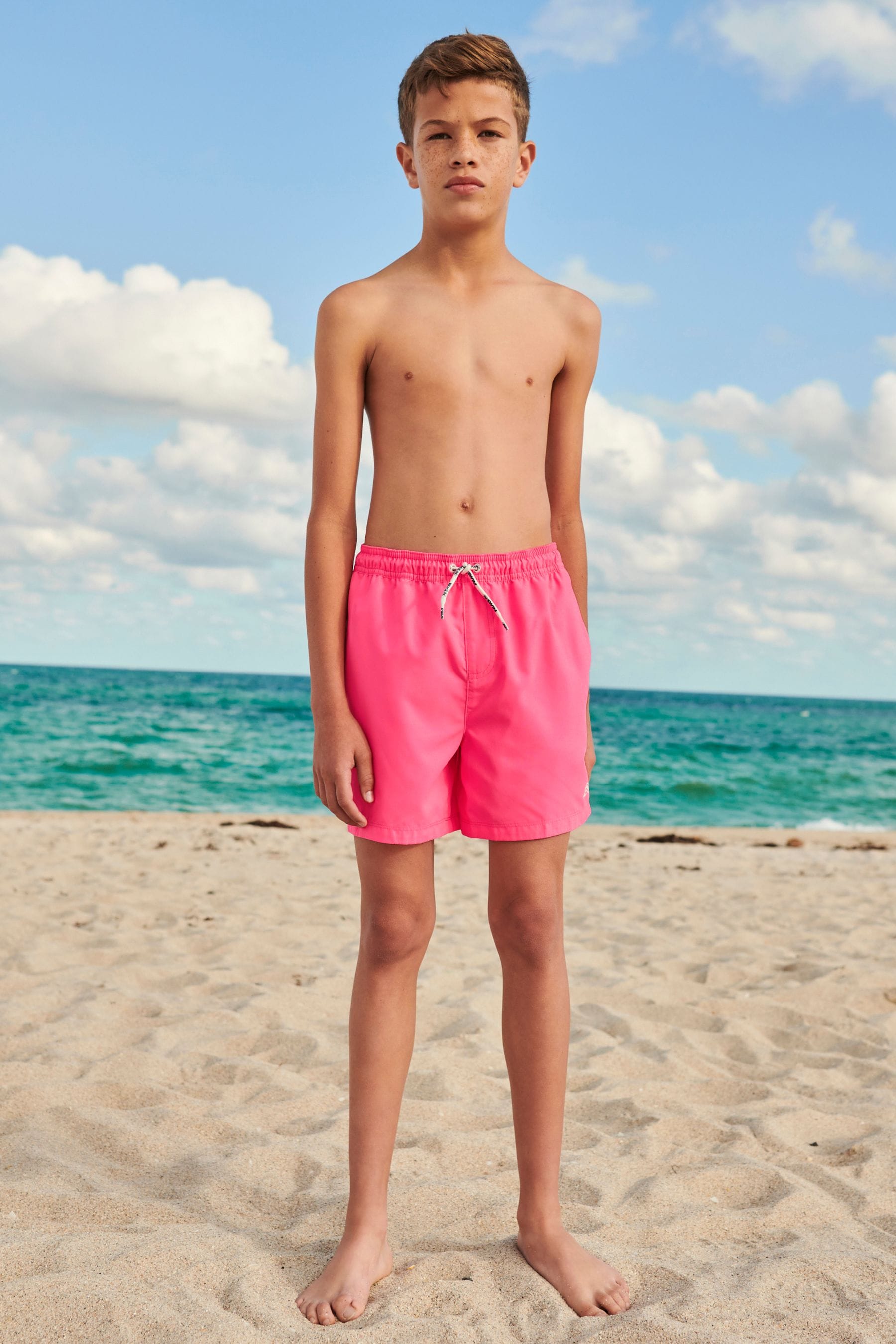 Fluro Pink Swim Shorts (1.5-16yrs)