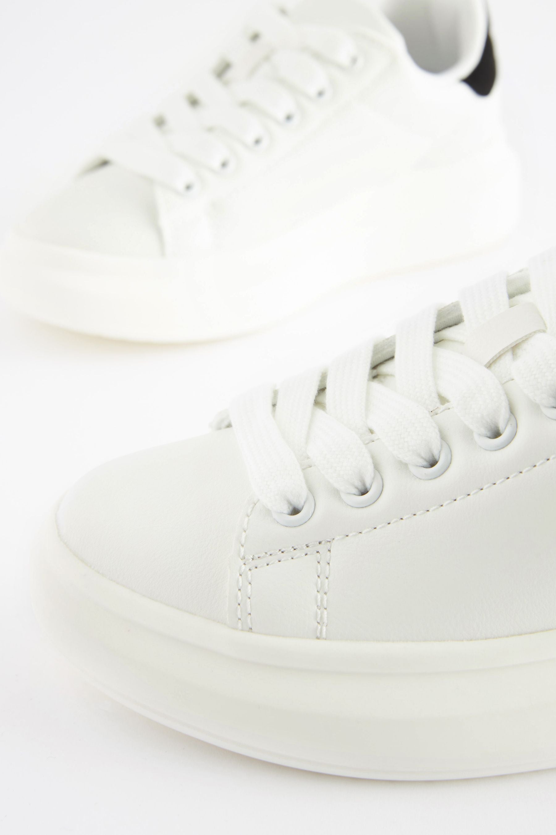 White Lace-Up Shoes