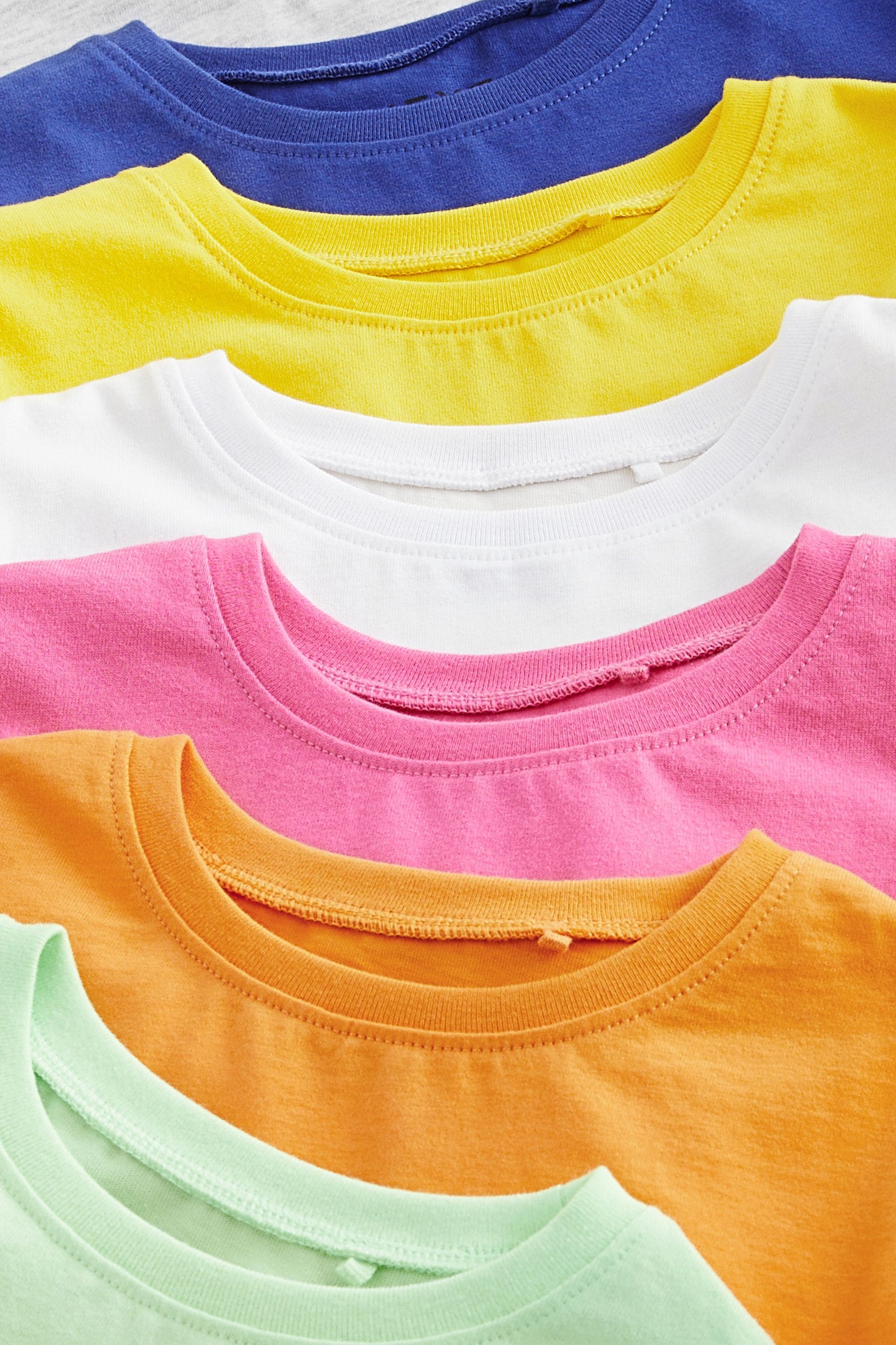 Bright Multicolour 100% Cotton Long Sleeve T-Shirts 7 Pack (3mths-7yrs)