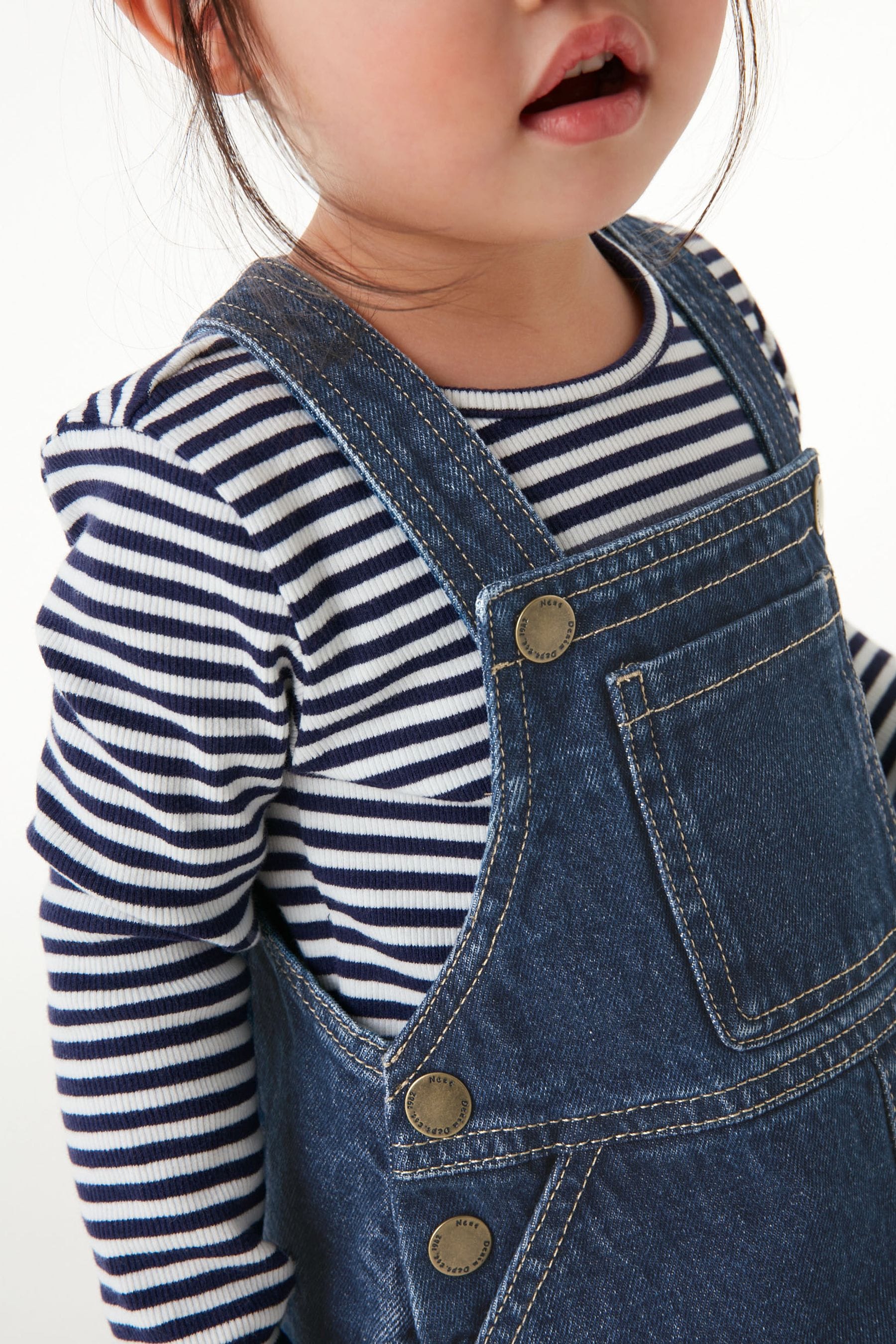 Indigo Blue 100% Cotton Denim Pinafore Dress (3mths-7yrs)