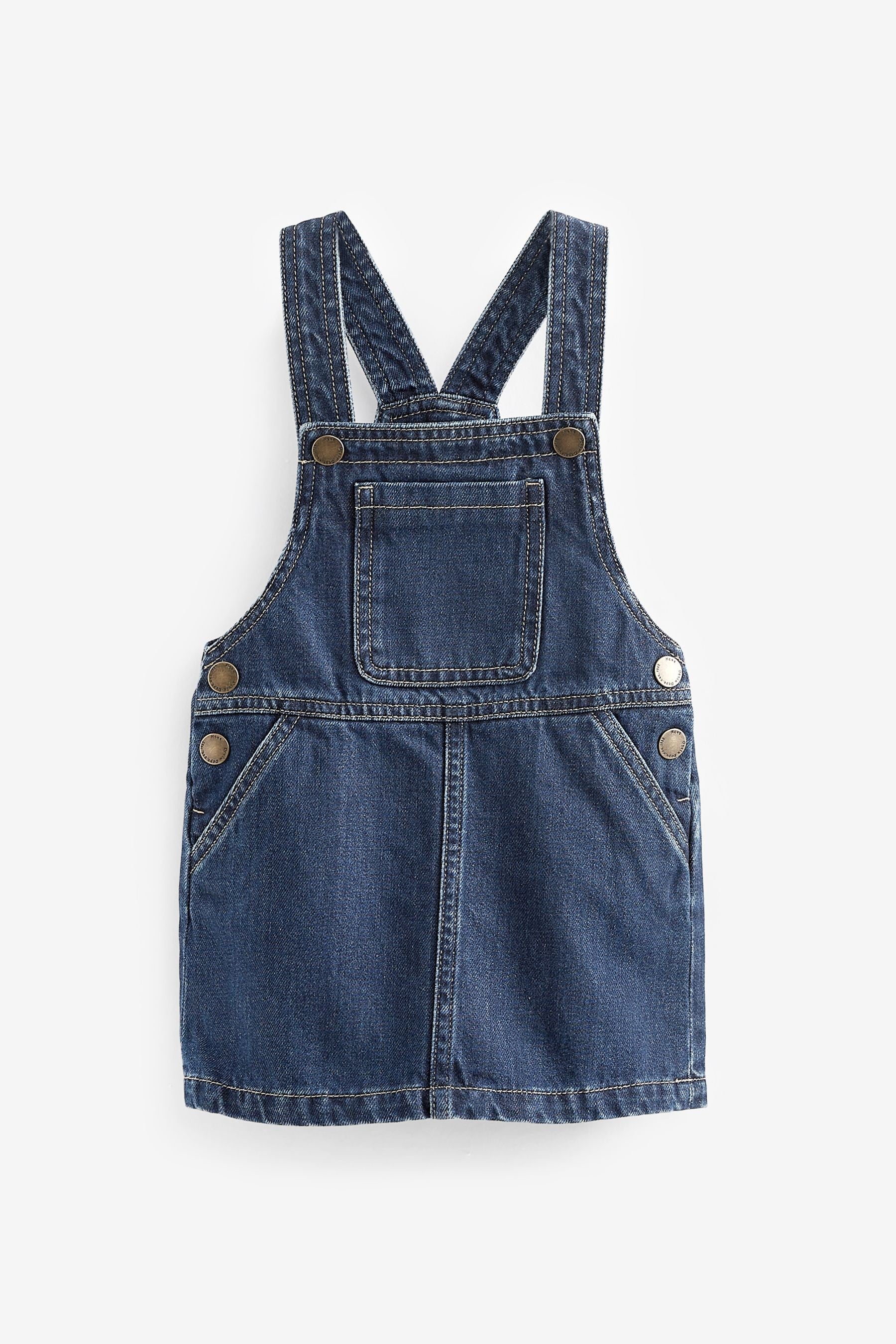 Indigo Blue 100% Cotton Denim Pinafore Dress (3mths-7yrs)