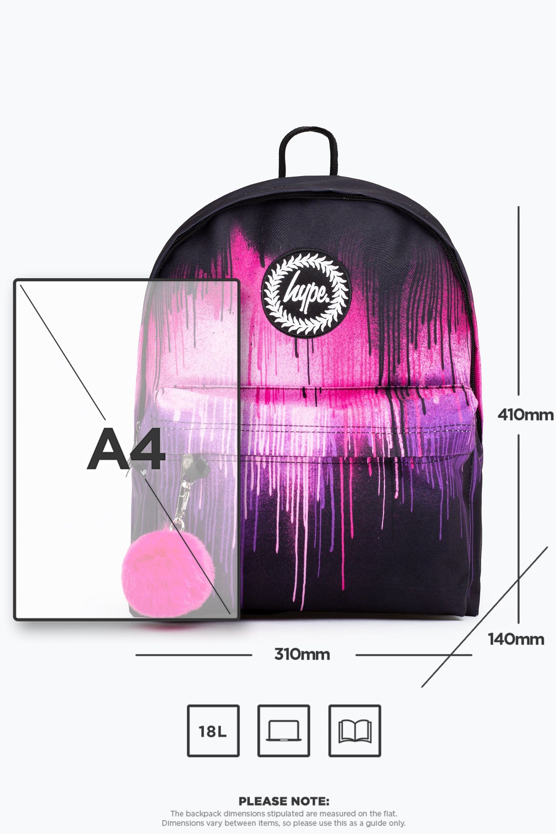 Hype. Pink Drip Backpack