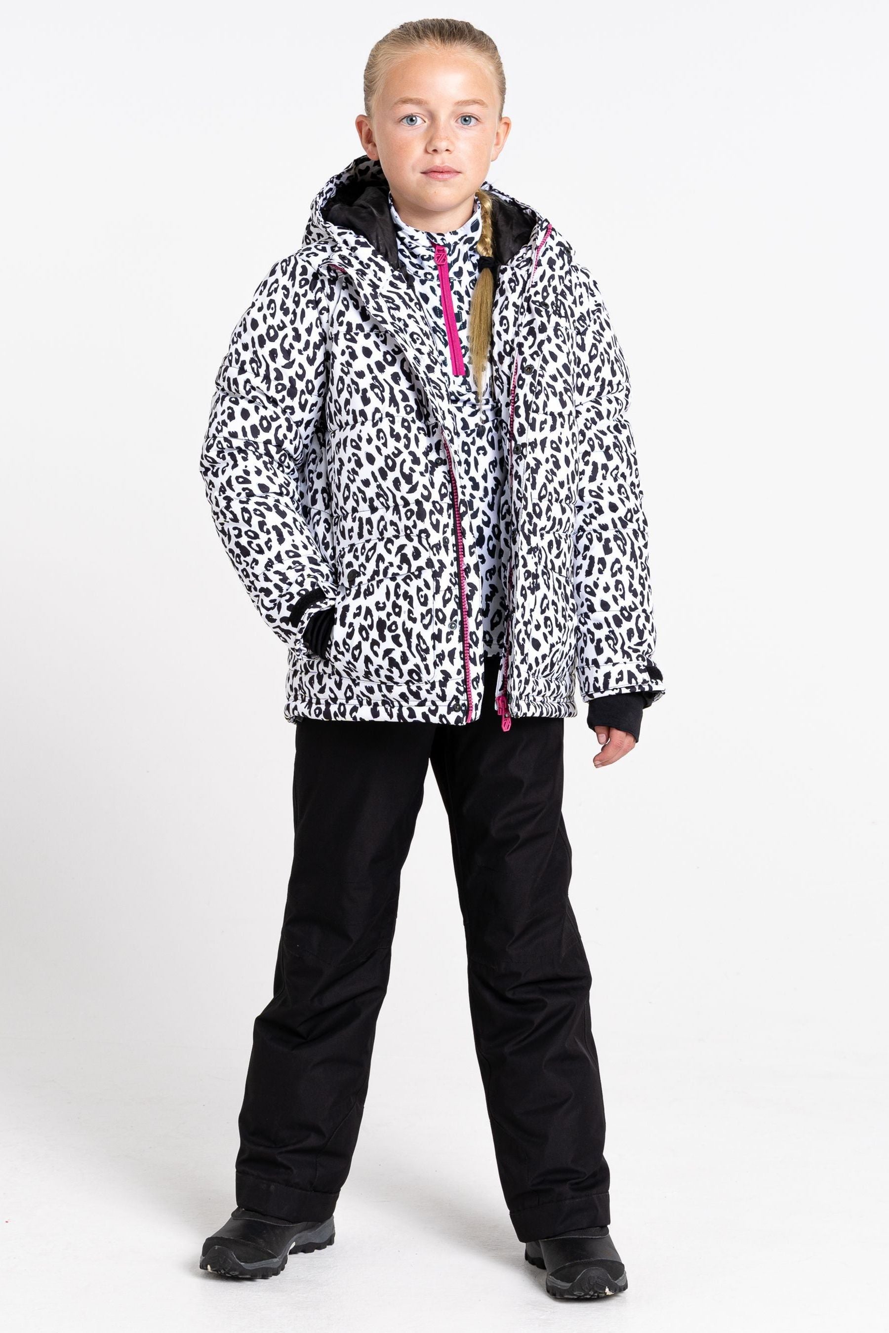 Black & White Dare 2b x Next Girls Impressing Ski Jacket