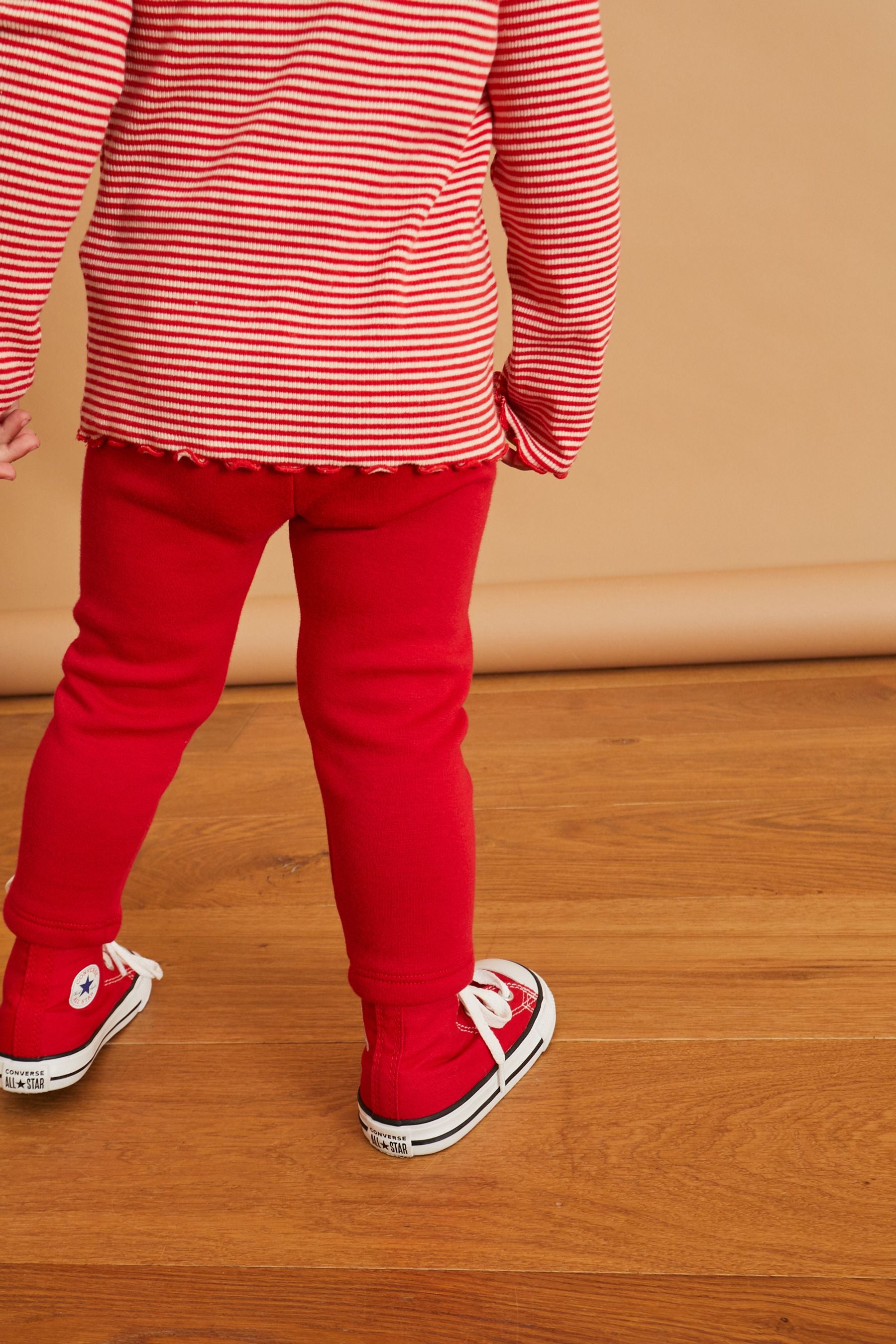 Red Cosy Fleece Lined Leggings (3mths-7yrs)