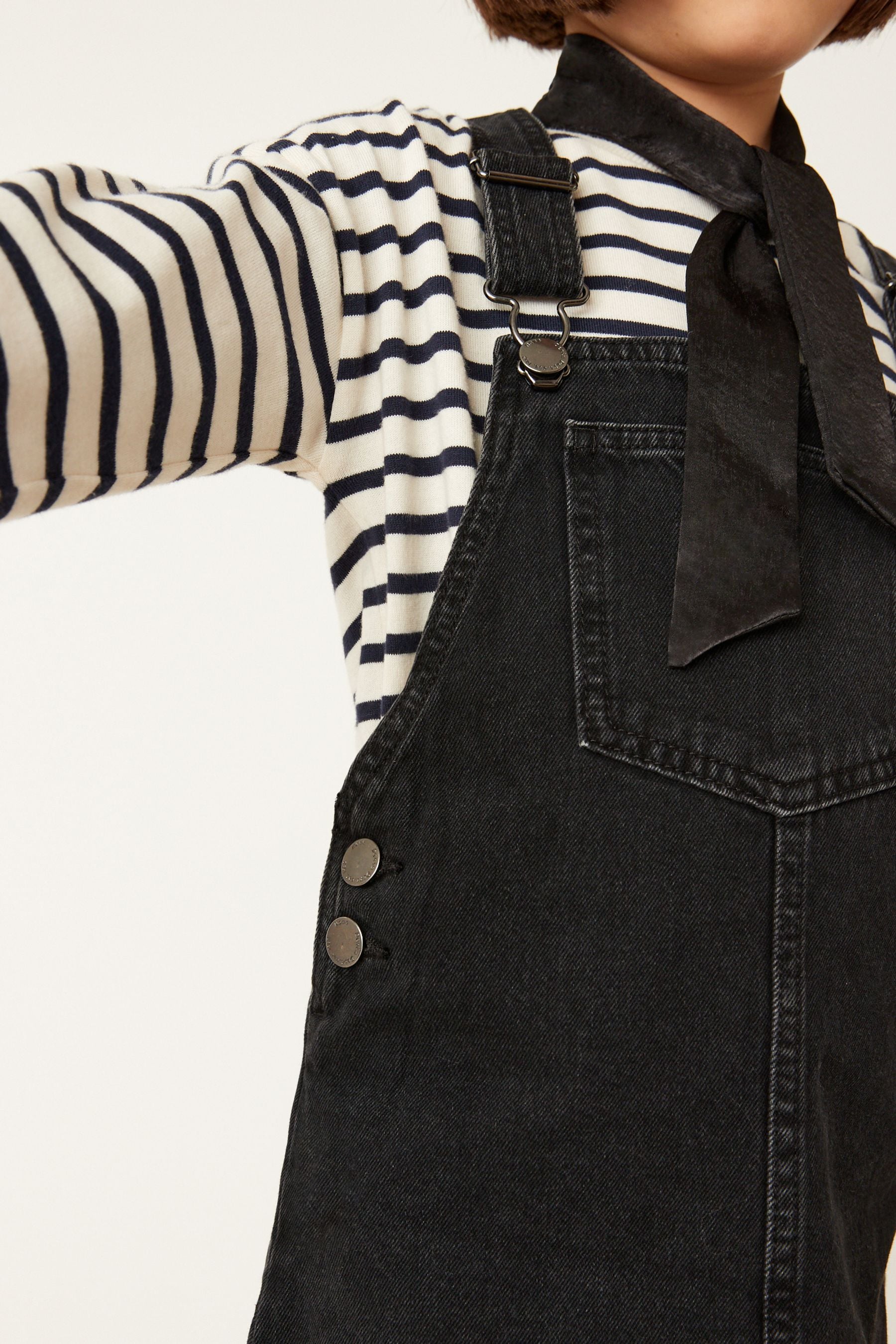 Black Denim Pinafore (3-16yrs)