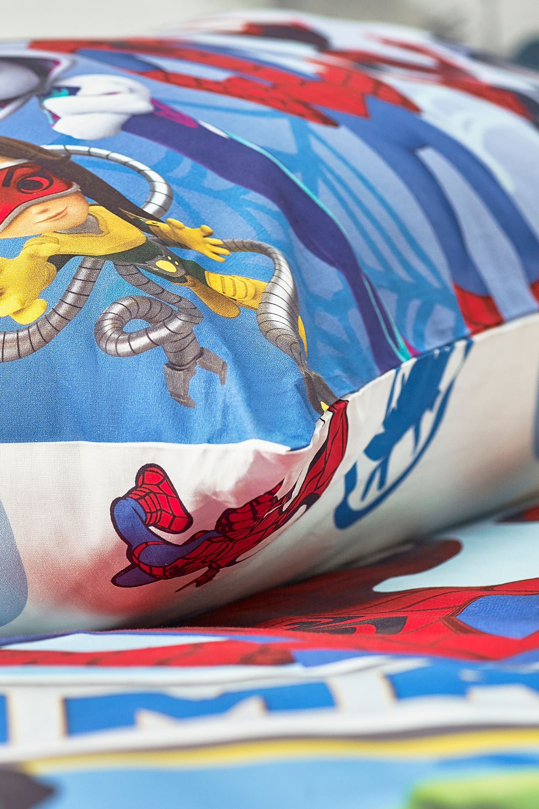 Spidey and His Amazing Friends Blue Reversible 100% Cotton Duvet Cover And Pillowcase Set