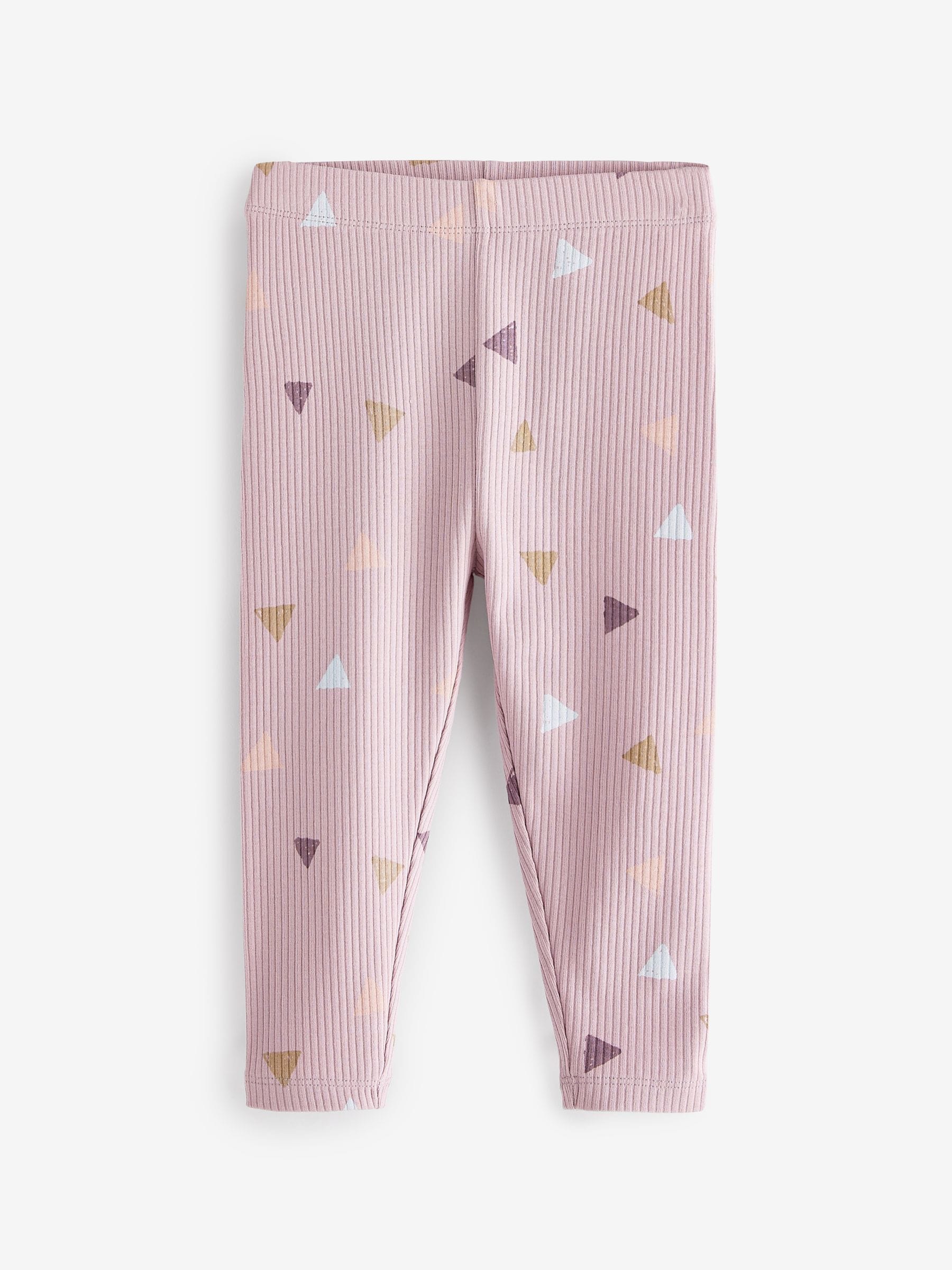 Pastel Ditsy Rib Jersey Leggings 5 Pack (3mths-7yrs)