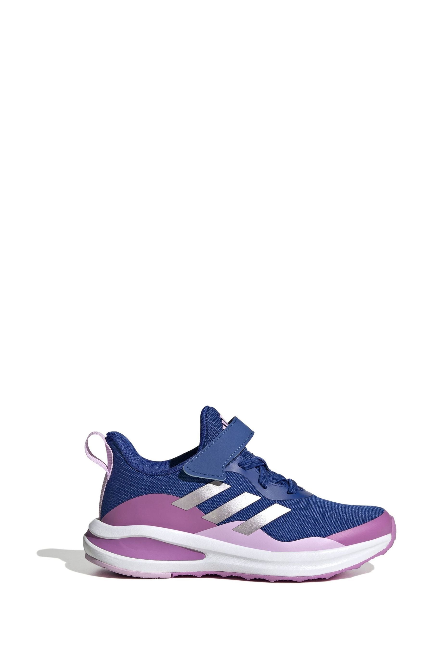 Blue adidas FortaRun Sport Running Elastic Lace and Top Strap Kids Trainers