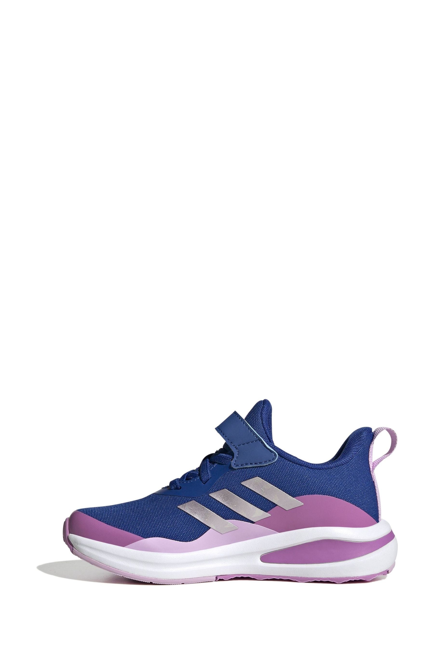 Blue adidas FortaRun Sport Running Elastic Lace and Top Strap Kids Trainers