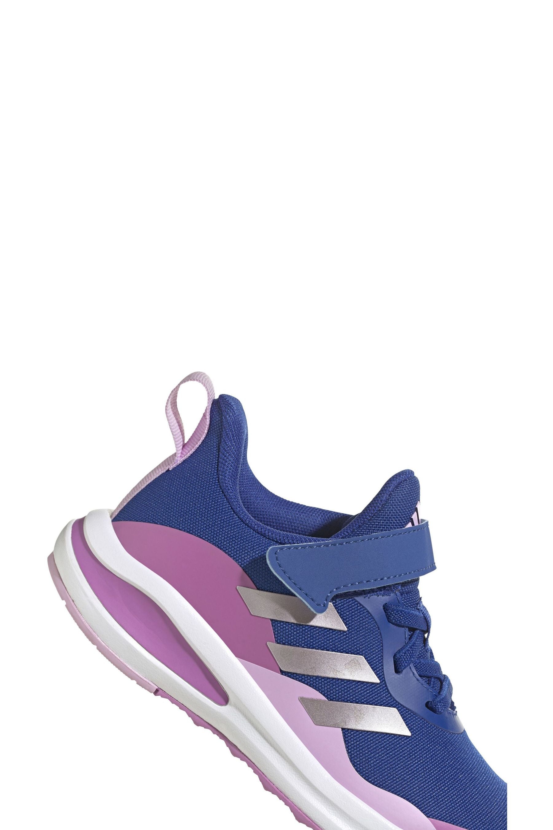 Blue adidas FortaRun Sport Running Elastic Lace and Top Strap Kids Trainers