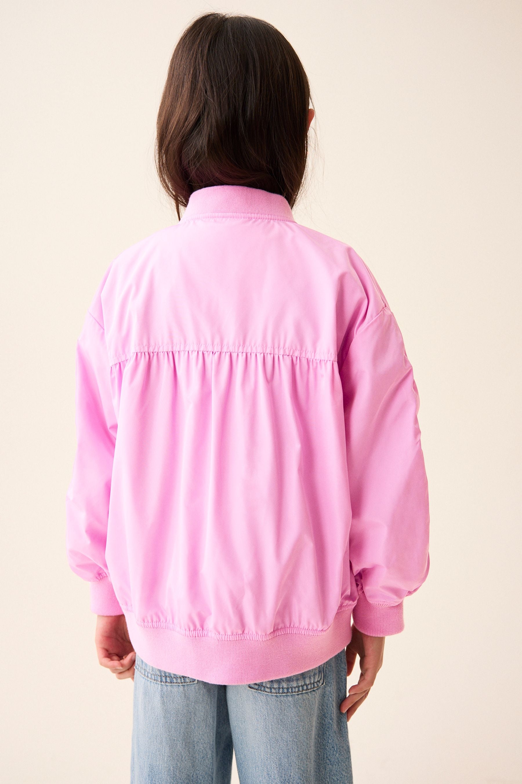 Pink Shower Resistant Bomber Jacket (3-16yrs)