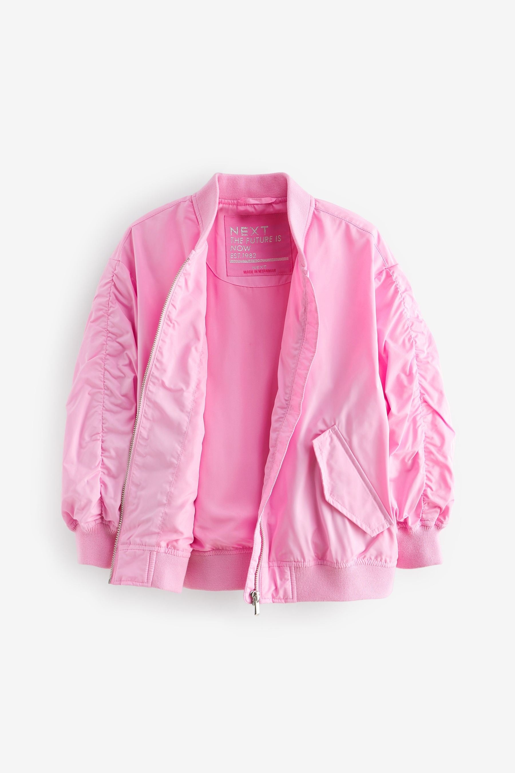 Pink Shower Resistant Bomber Jacket (3-16yrs)