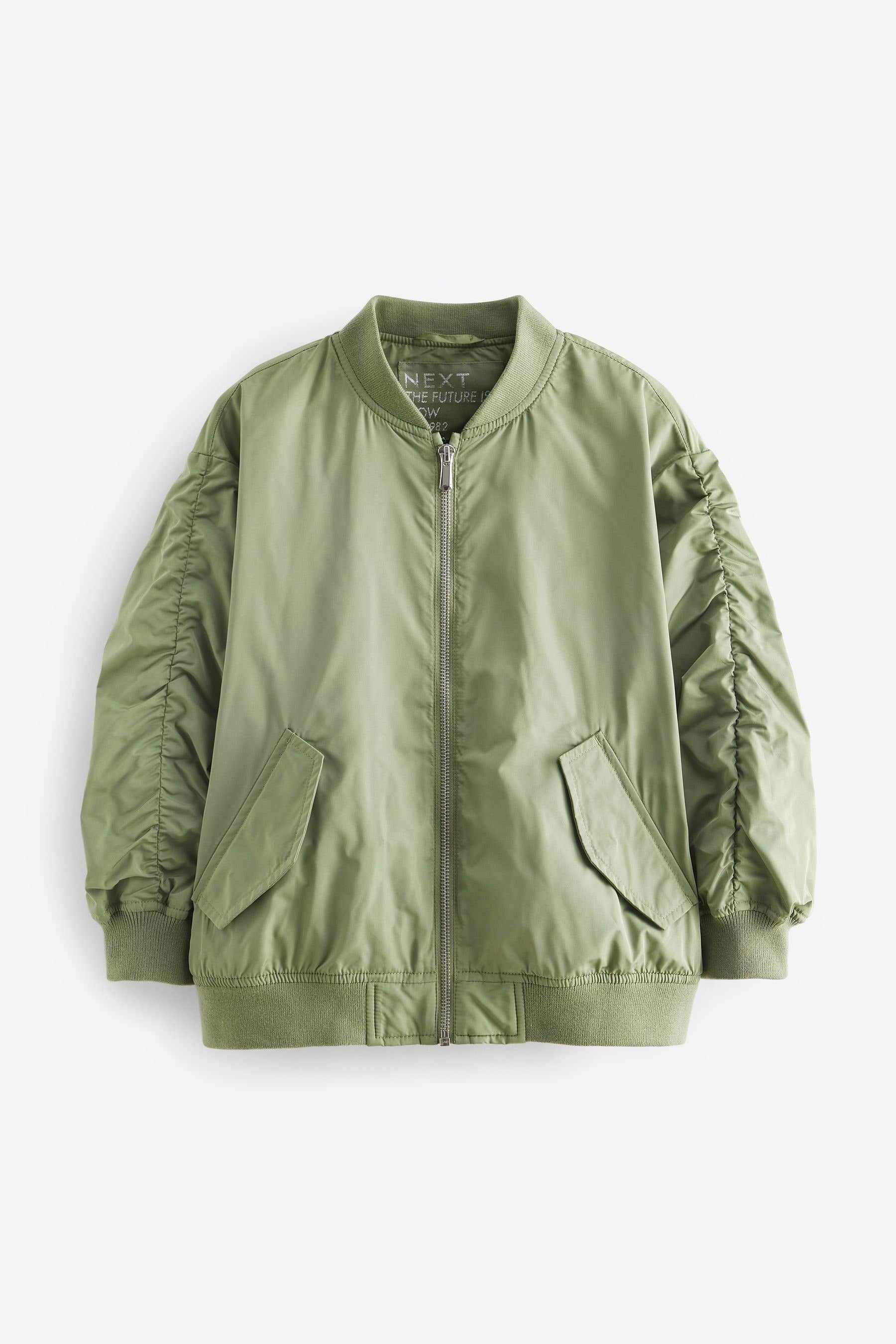 Khaki Green Shower Resistant Bomber Jacket (3-16yrs)