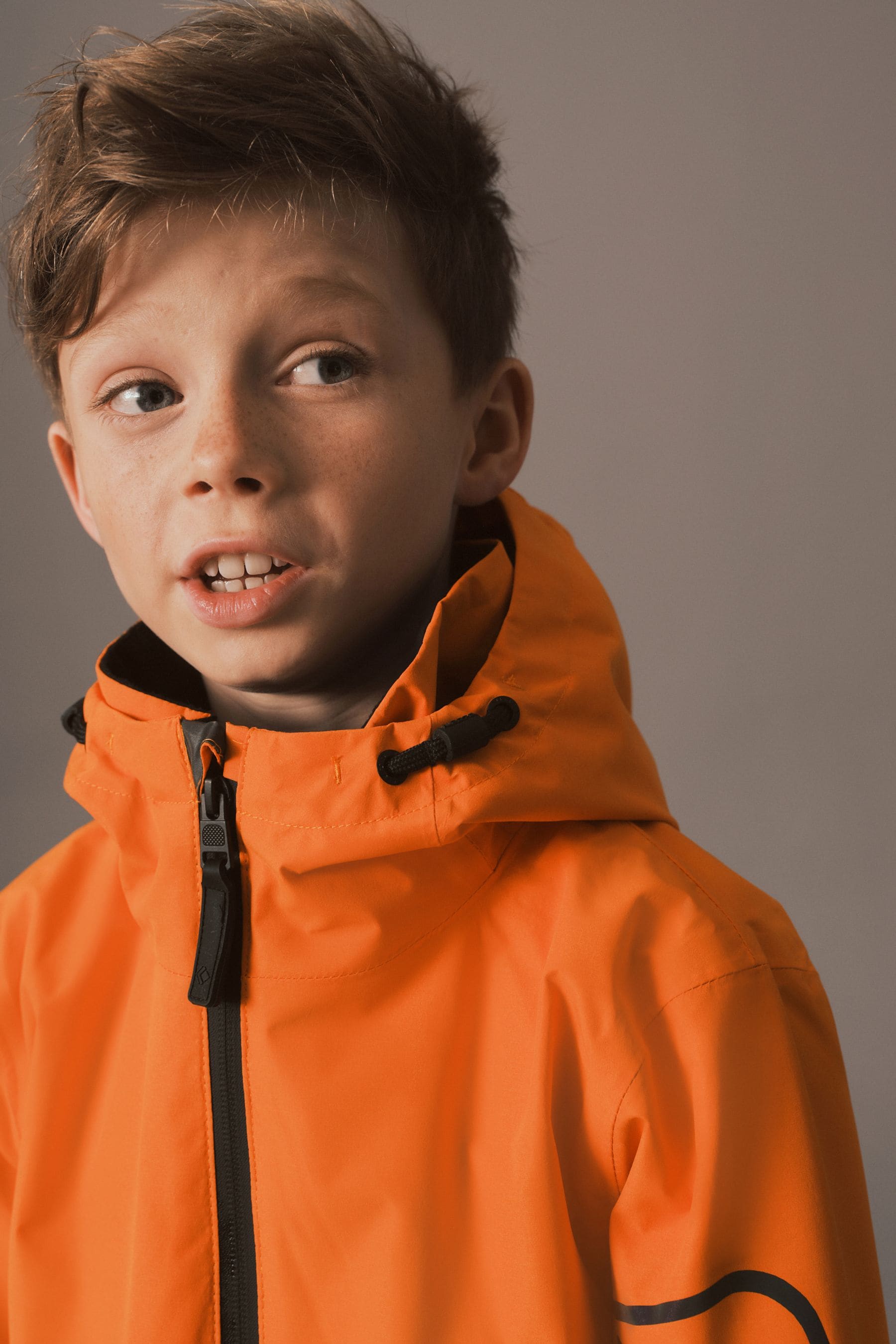 Orange Waterproof Fleece Lined Coat (3-16yrs)