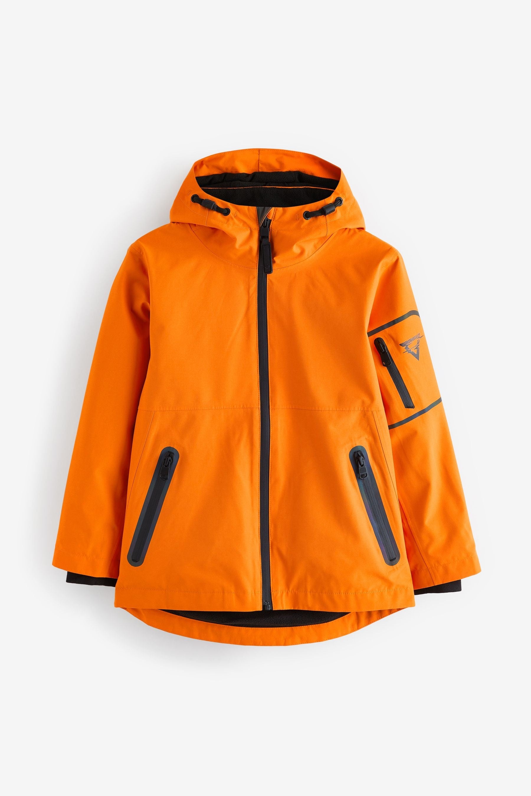 Orange Waterproof Fleece Lined Coat (3-16yrs)