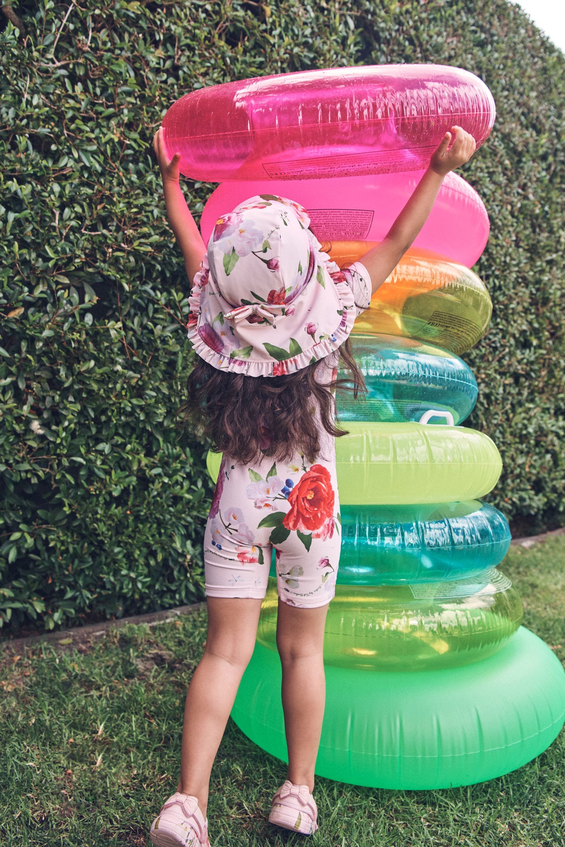 Pink Baker by Ted Baker Sunsafe Swimsuit and Hat Set