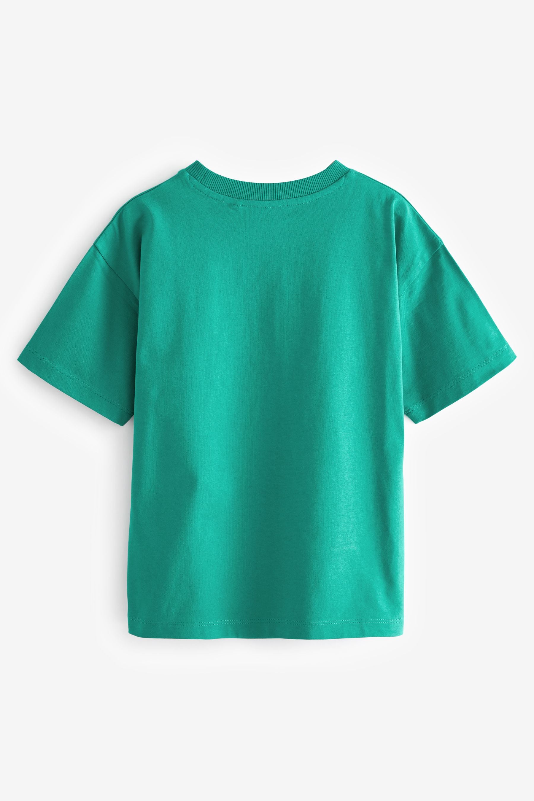 Green Football 100% Cotton Embroidered T-Shirt (3-16yrs)