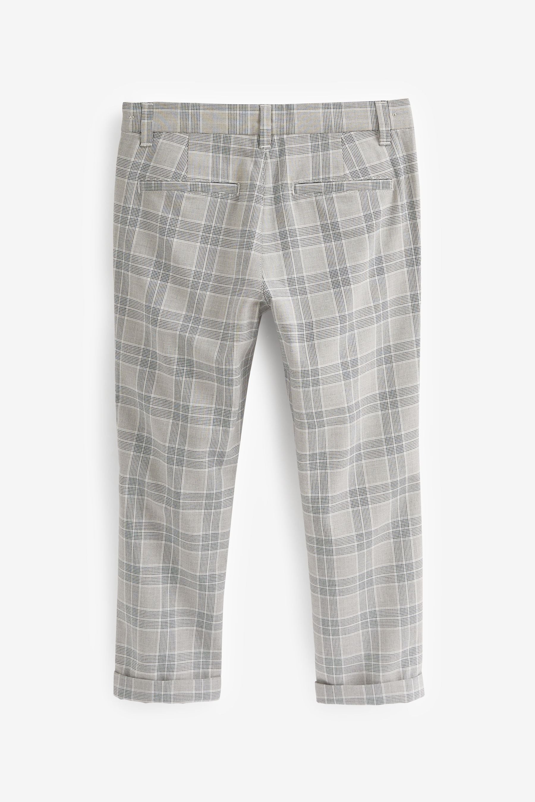 Mid Grey Formal Check Trousers (12mths-16yrs)