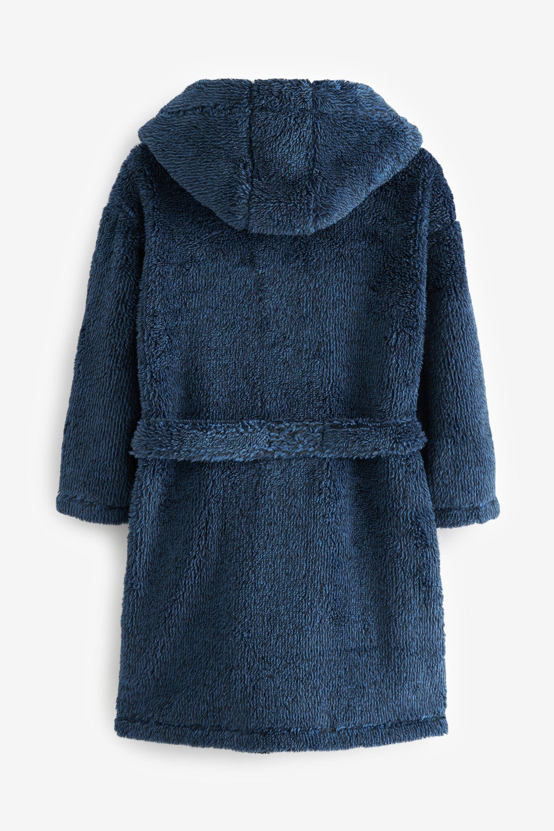 Navy Blue Fleece Dressing Gown (1.5-16yrs)