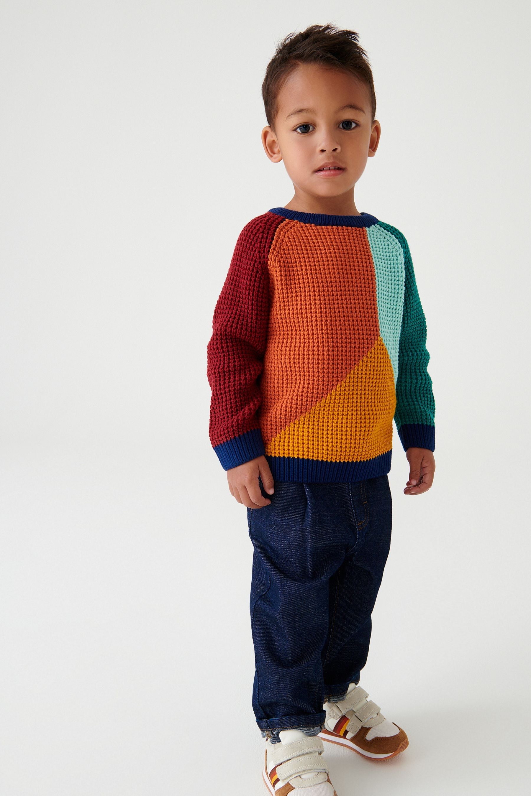 Multicoloured Textured Knit Jumper (3mths-7yrs)-<span style="color: #ff2a00;">Fawry</span>